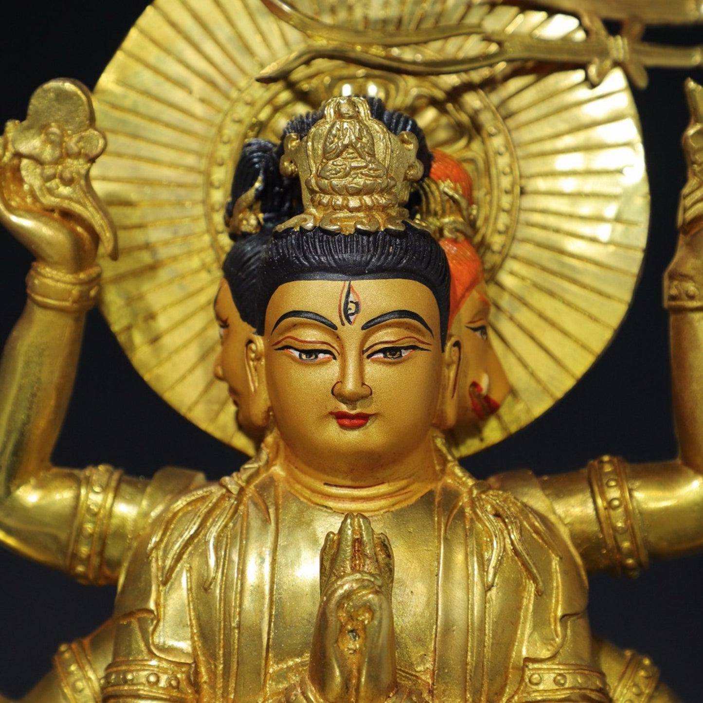 Chinese antique pure copper Buddha statue