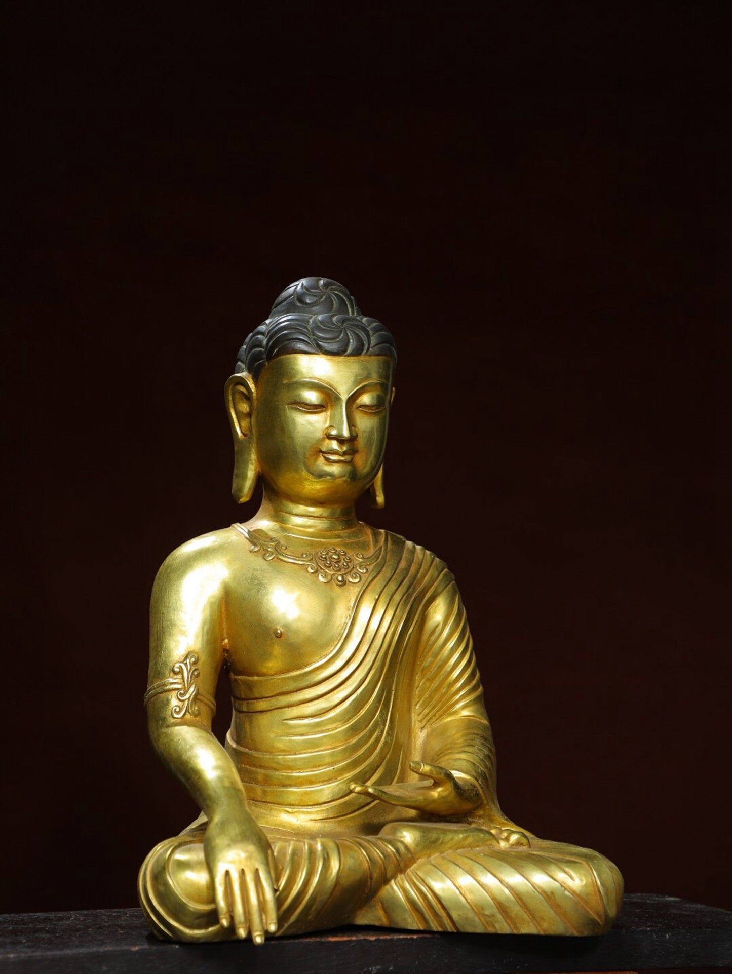 Chinese antique pure copper statue of Amitabha Buddha
