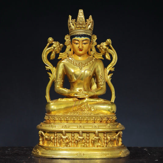 Chinese antique pure copper Buddha statue