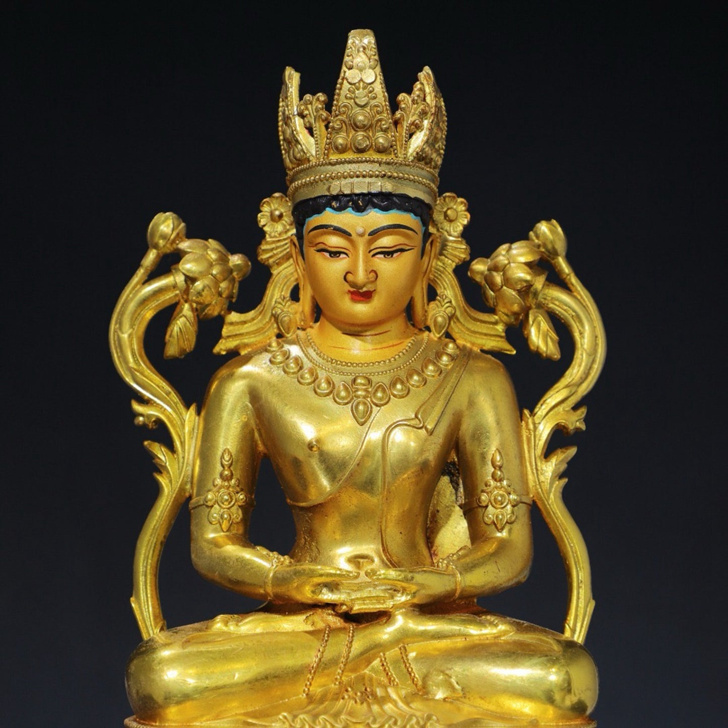 Chinese antique pure copper Buddha statue