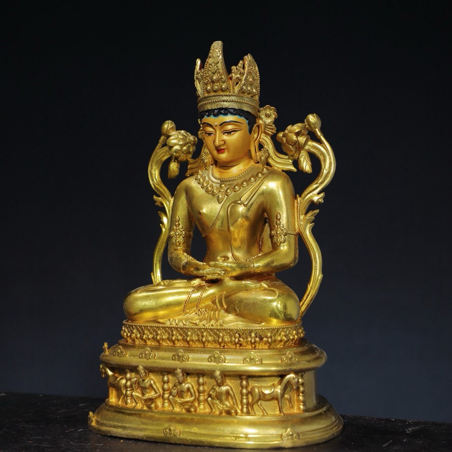 Chinese antique pure copper Buddha statue