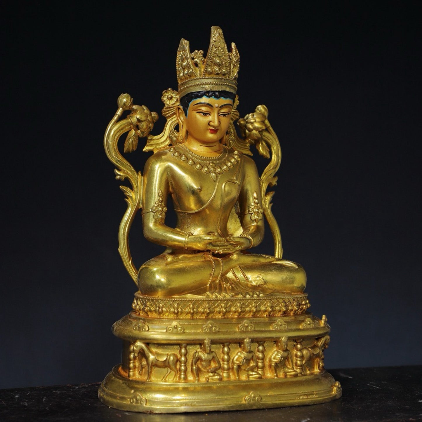 Chinese antique pure copper Buddha statue