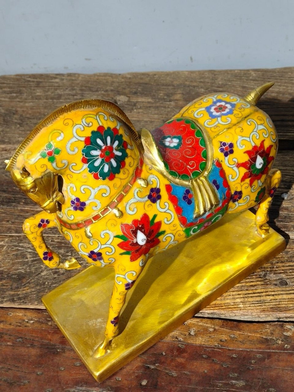 Pure copper cloisonne warhorse ornament
