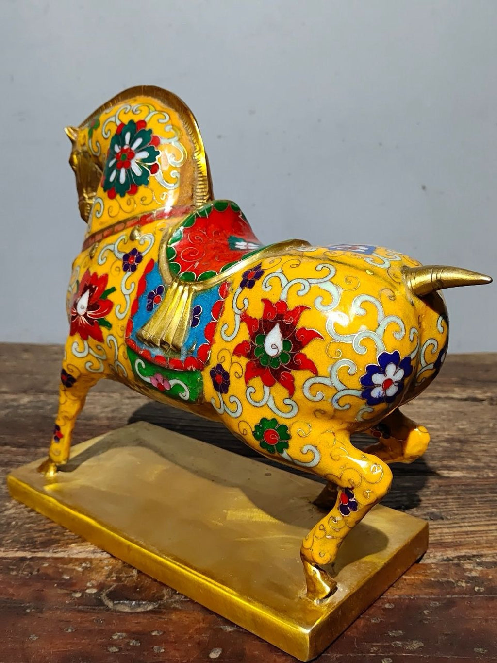 Pure copper cloisonne warhorse ornament