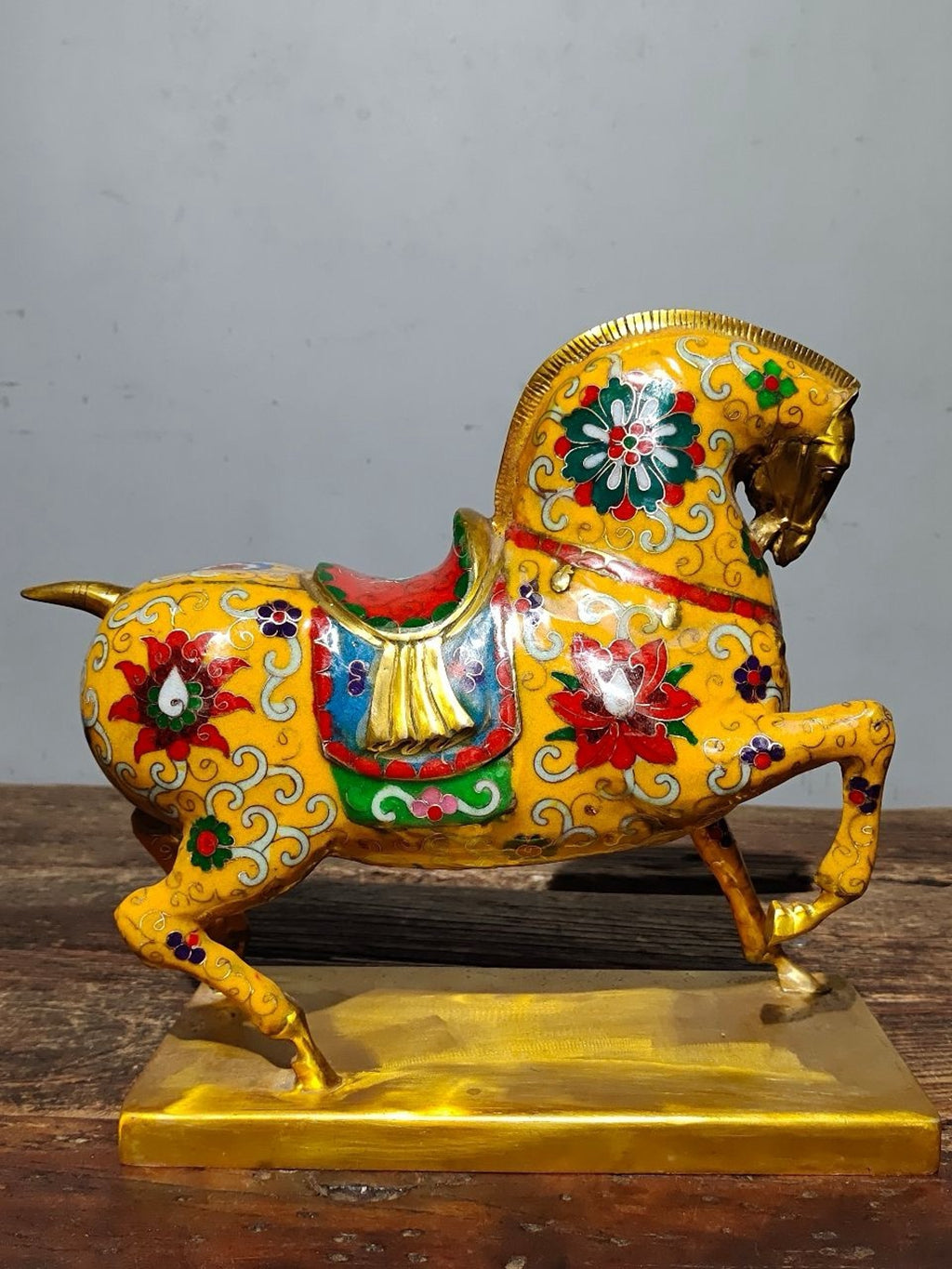 Pure copper cloisonne warhorse ornament