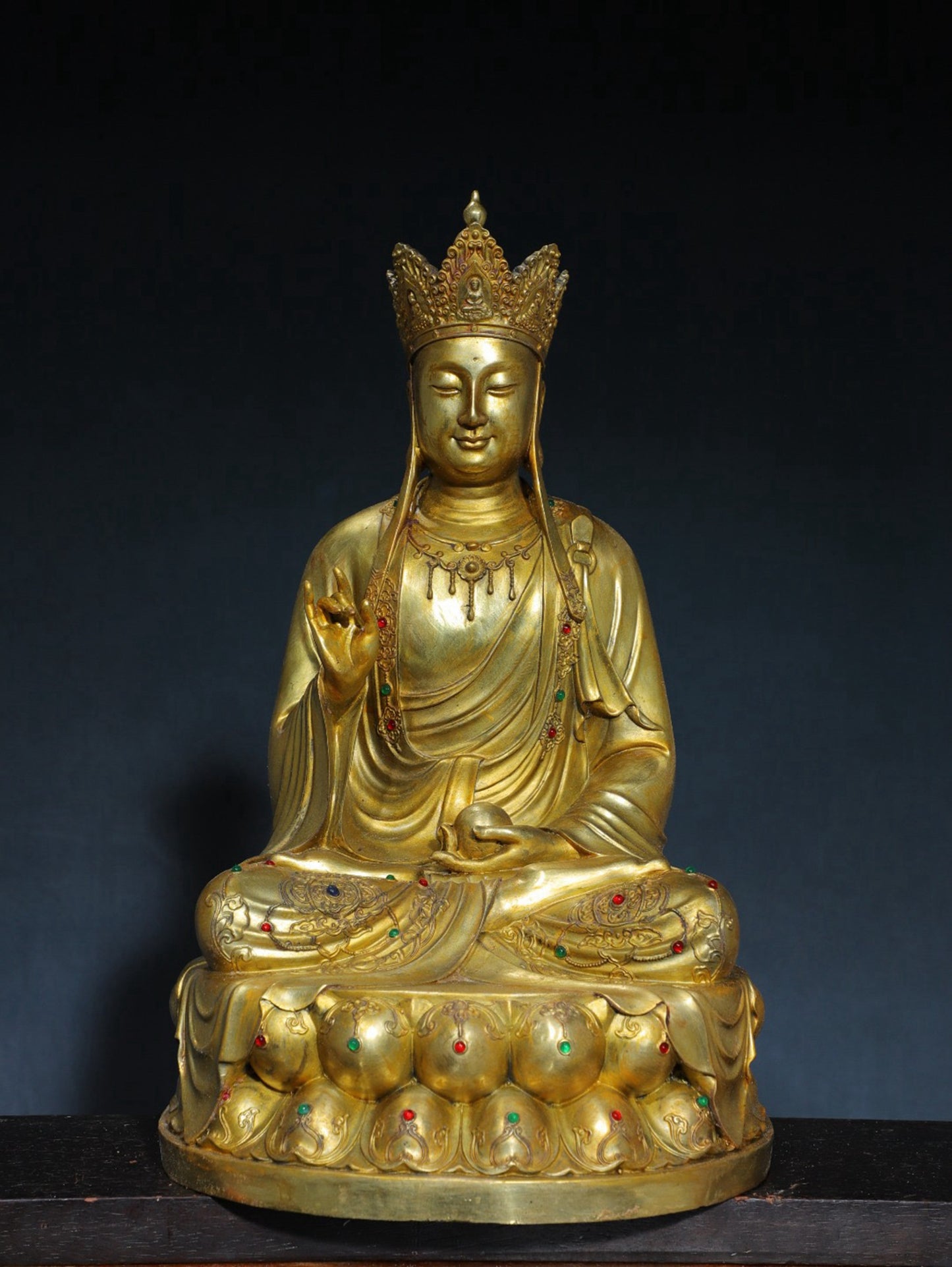 Chinese antique pure copper Buddha statue