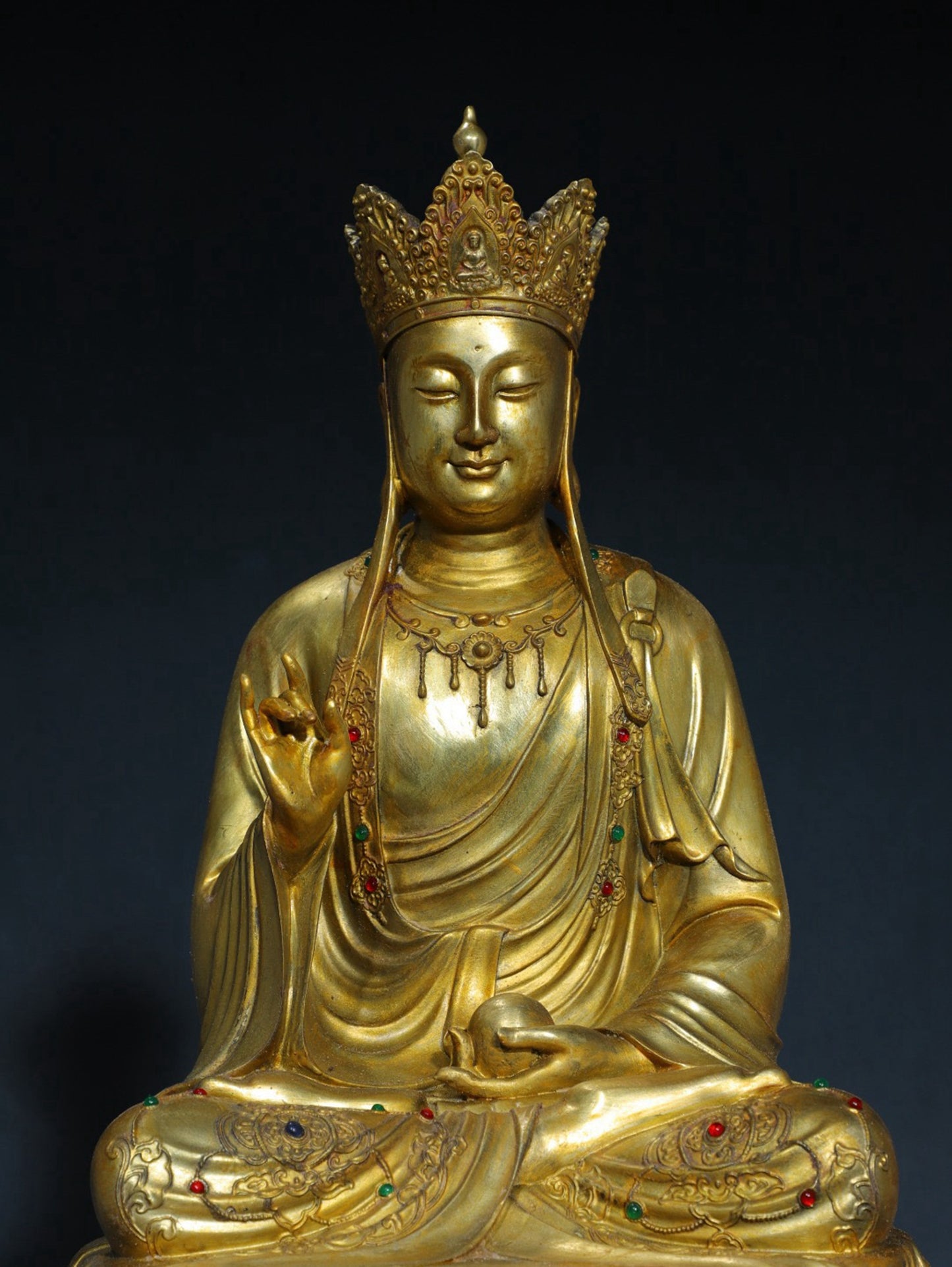 Chinese antique pure copper Buddha statue