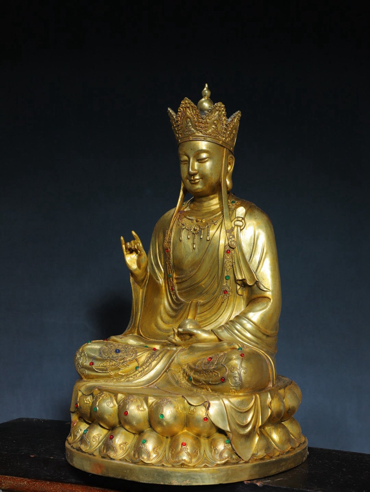 Chinese antique pure copper Buddha statue