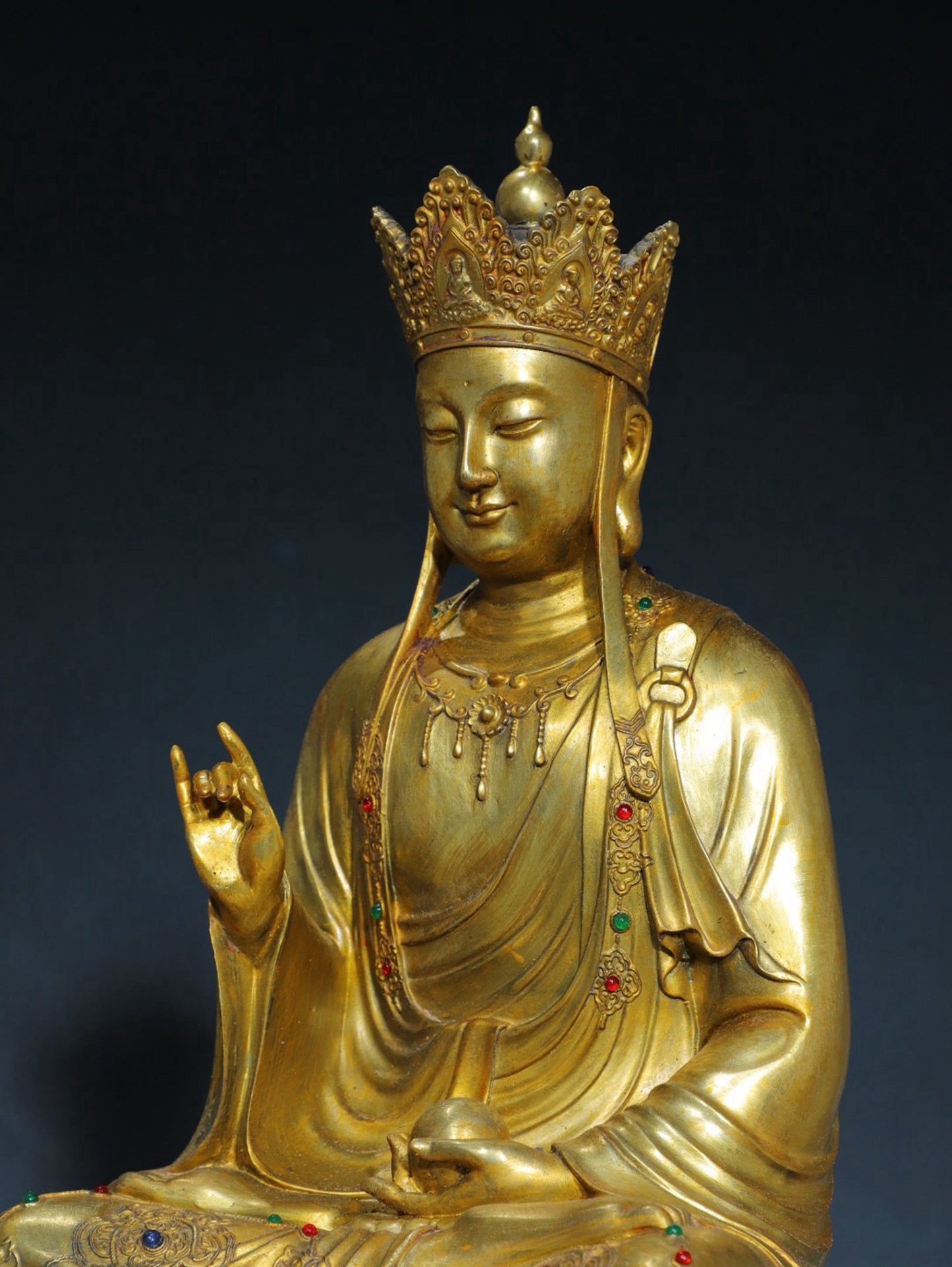 Chinese antique pure copper Buddha statue
