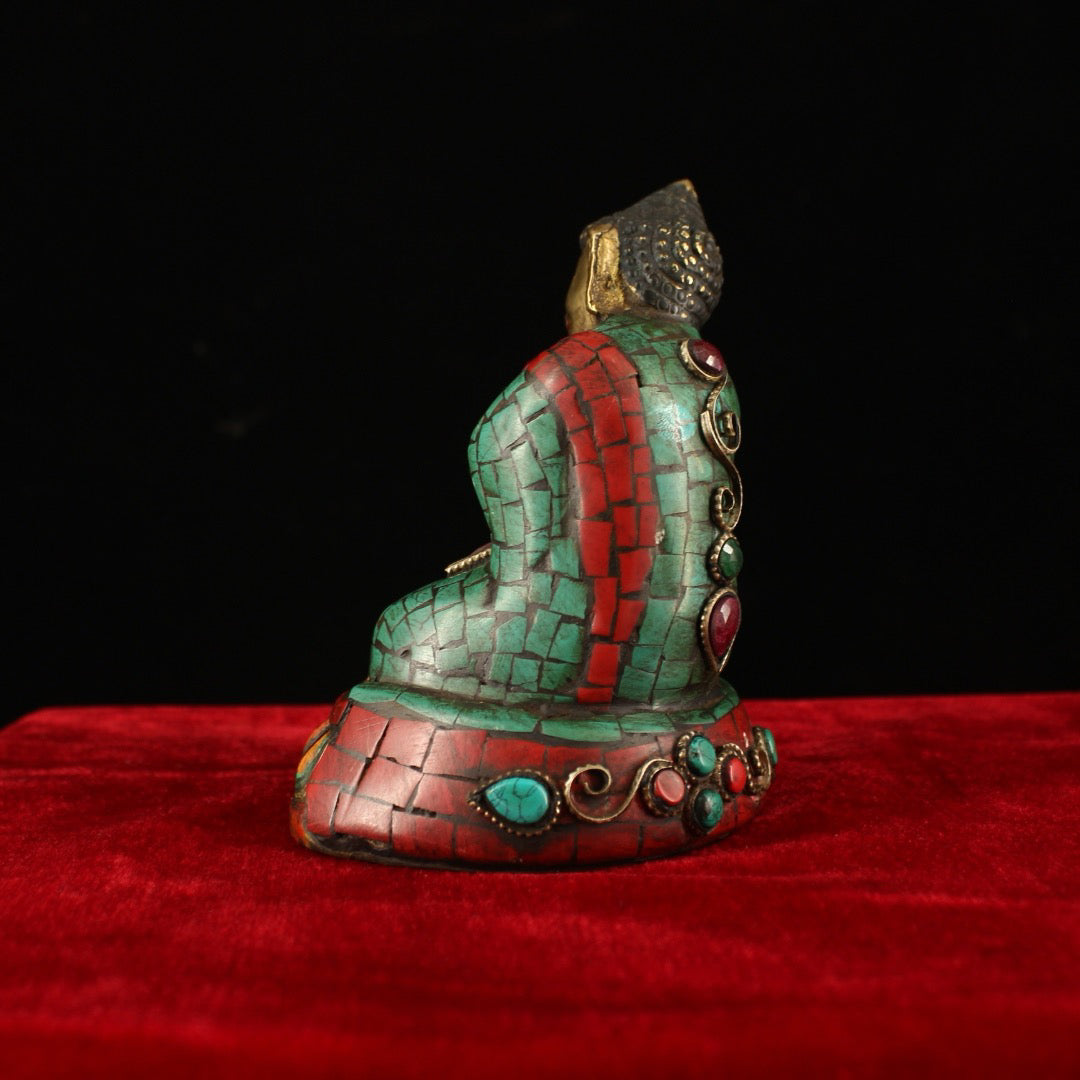 Chinese Antique Pure Copper Sleeping Shakyamuni Buddha