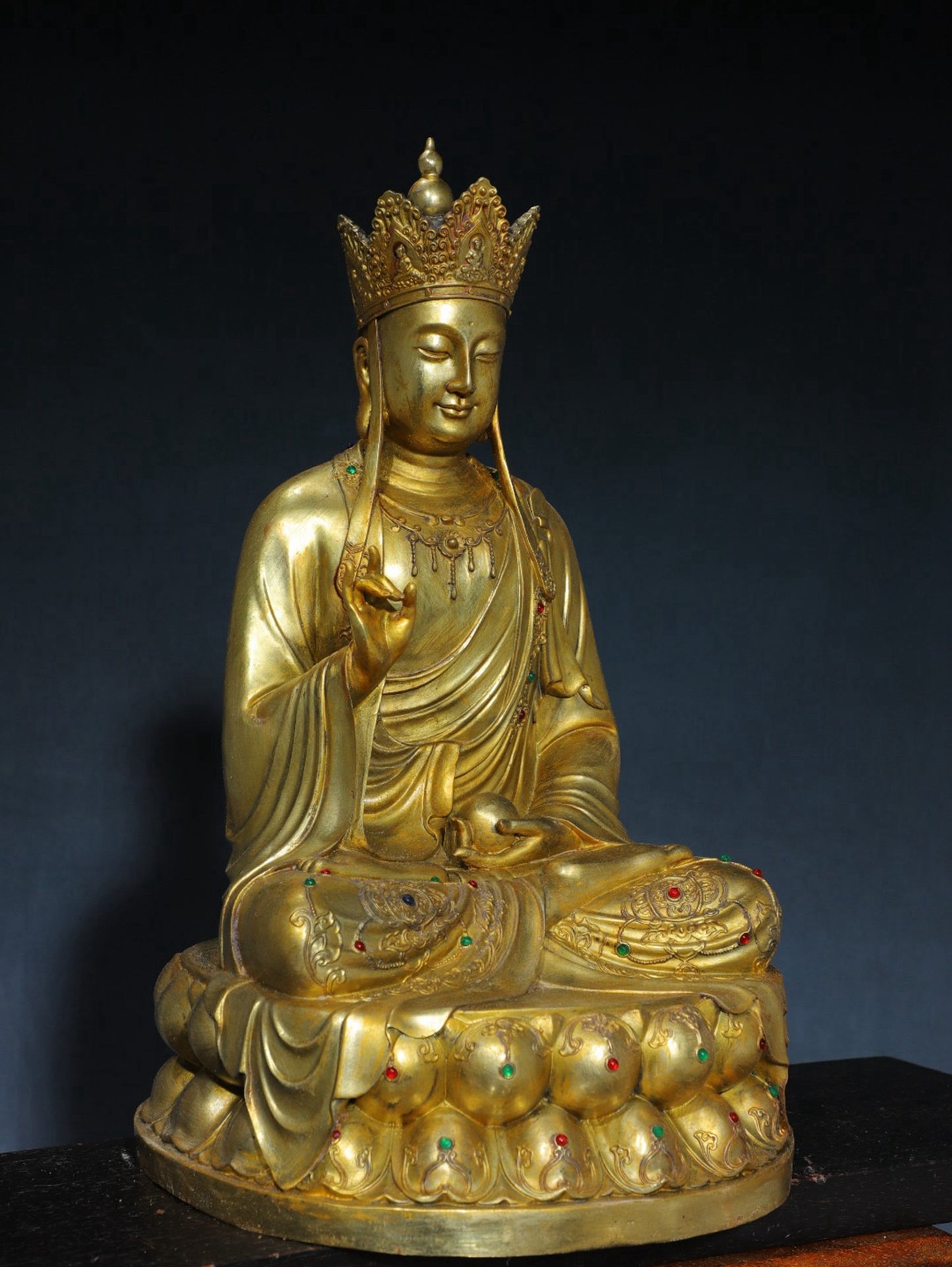Chinese antique pure copper Buddha statue