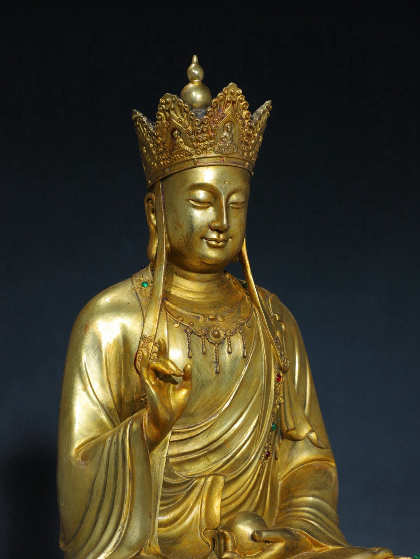 Chinese antique pure copper Buddha statue