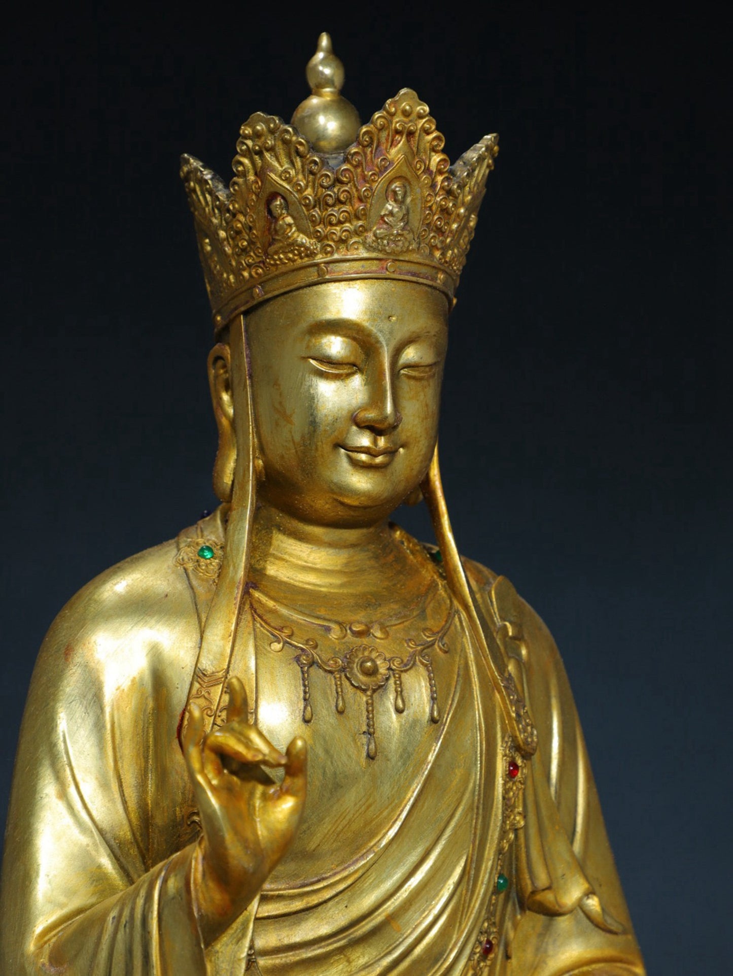 Chinese antique pure copper Buddha statue