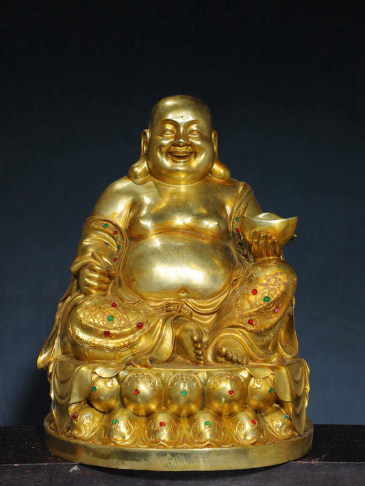 Chinese antique pure copper Buddha statue