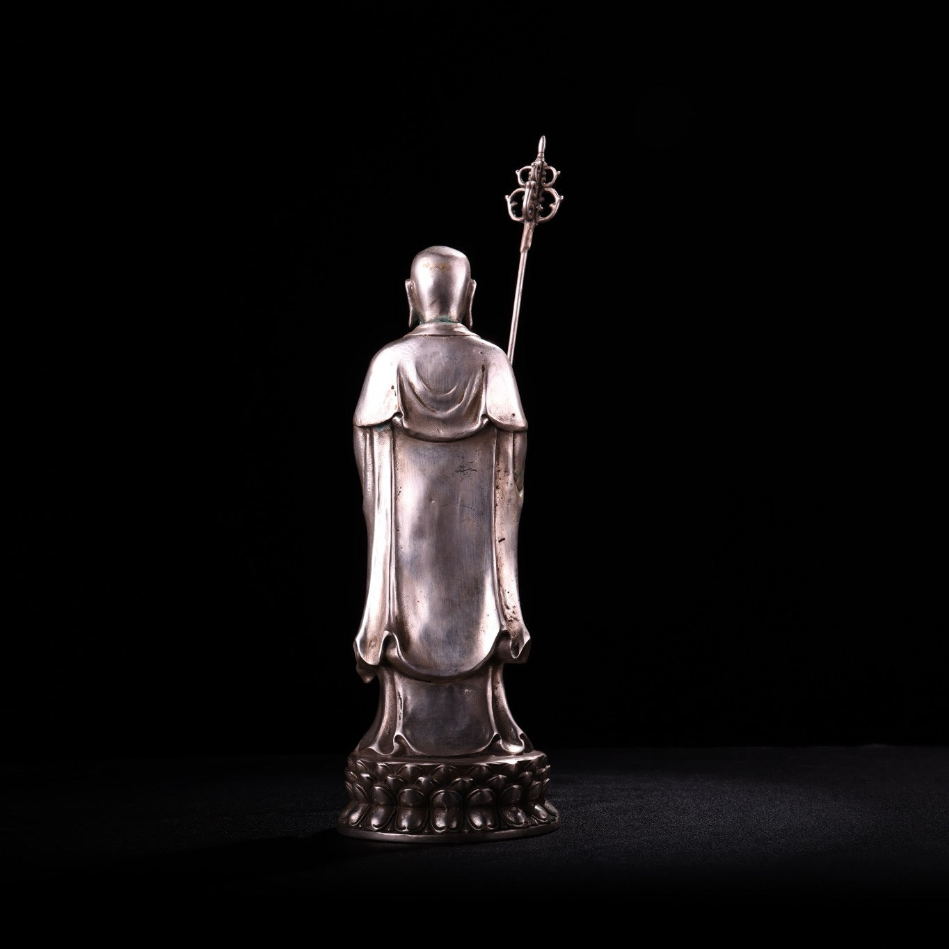 Chinese Antique Pure Copper All Copper Earth Treasure King Bodhisattva