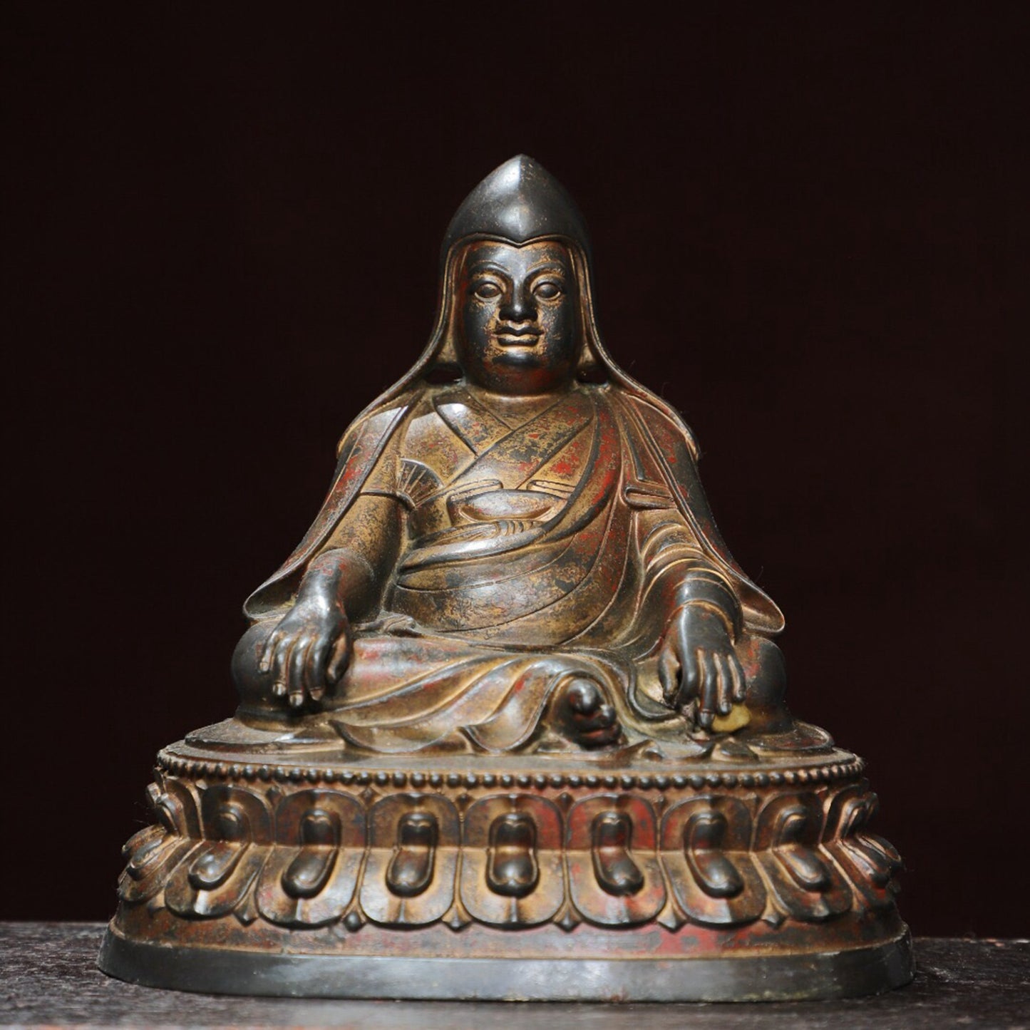 Chinese antique pure copper statue of the master Buddha