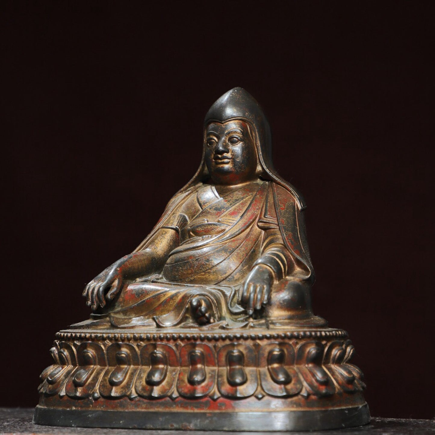 Chinese antique pure copper statue of the master Buddha