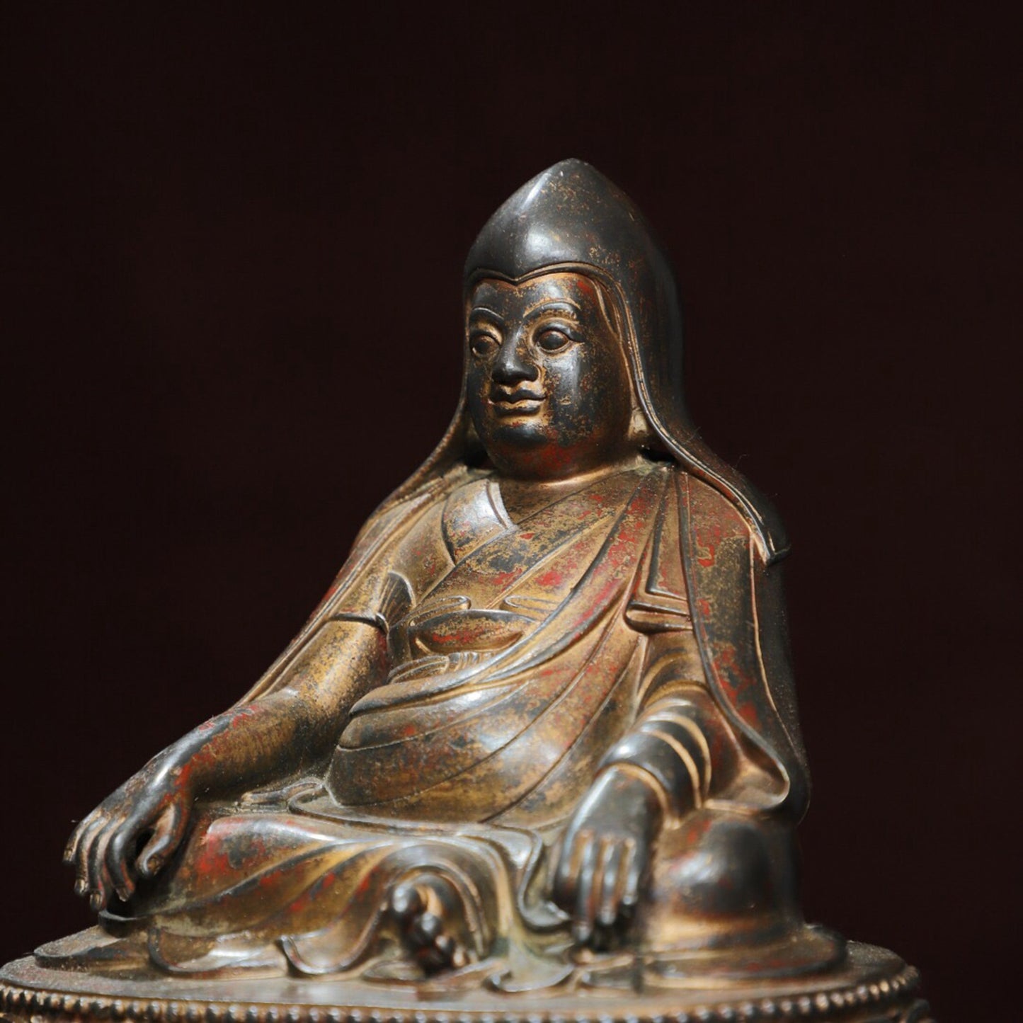 Chinese antique pure copper statue of the master Buddha