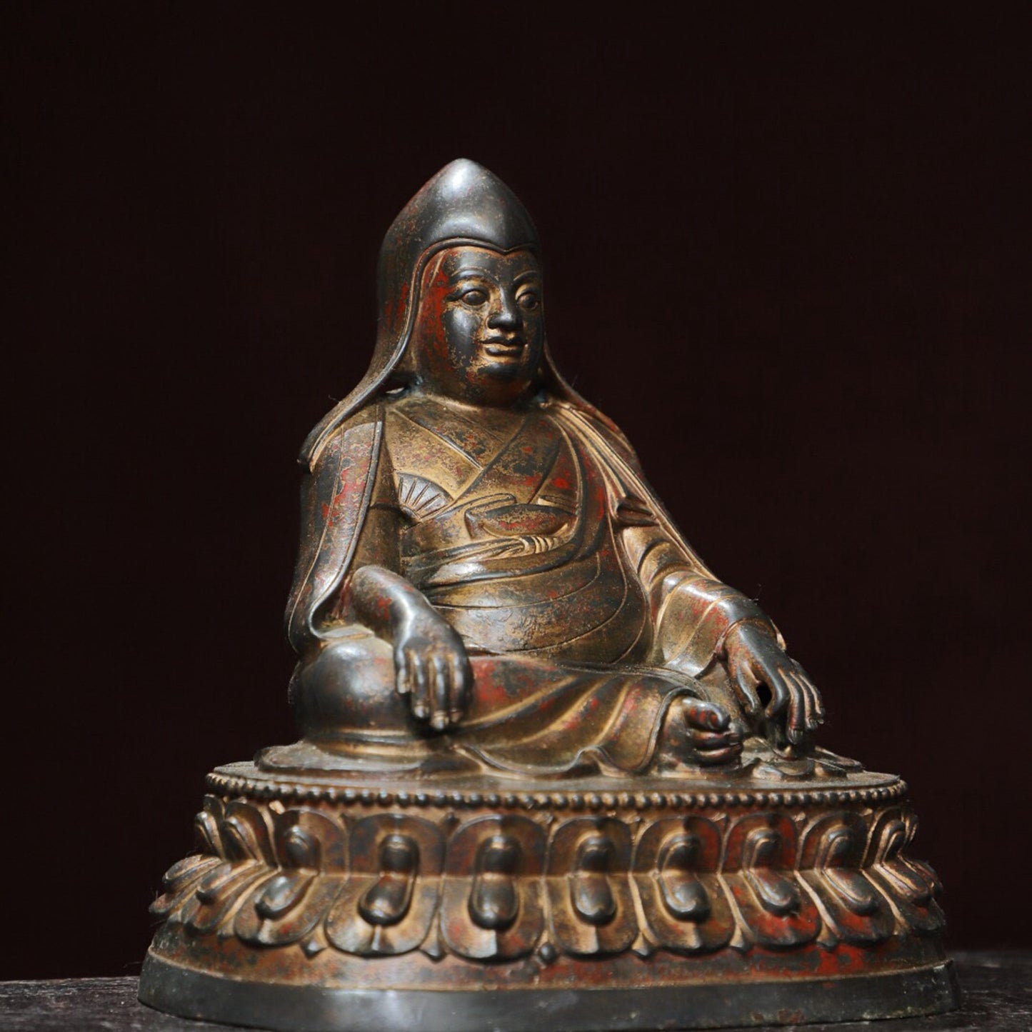 Chinese antique pure copper statue of the master Buddha