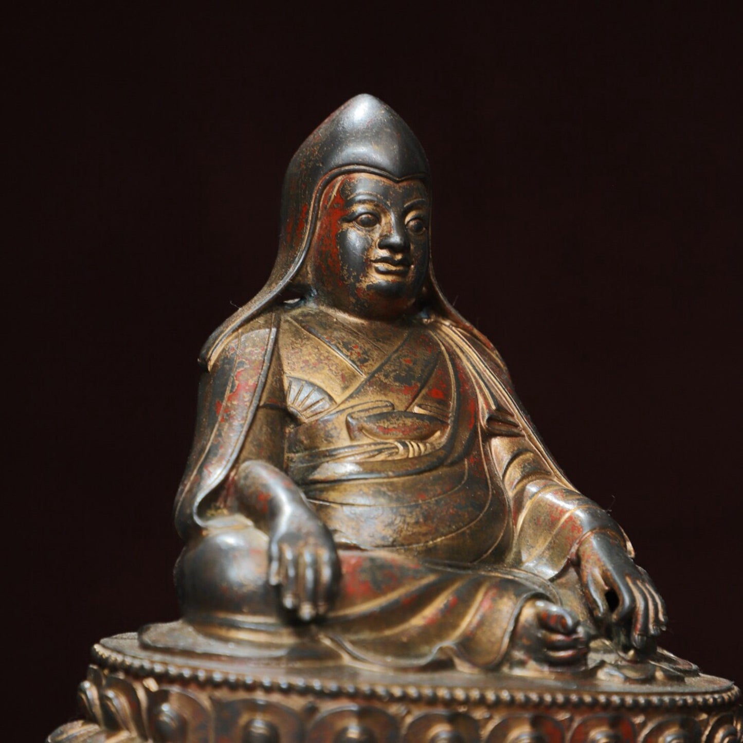 Chinese antique pure copper statue of the master Buddha