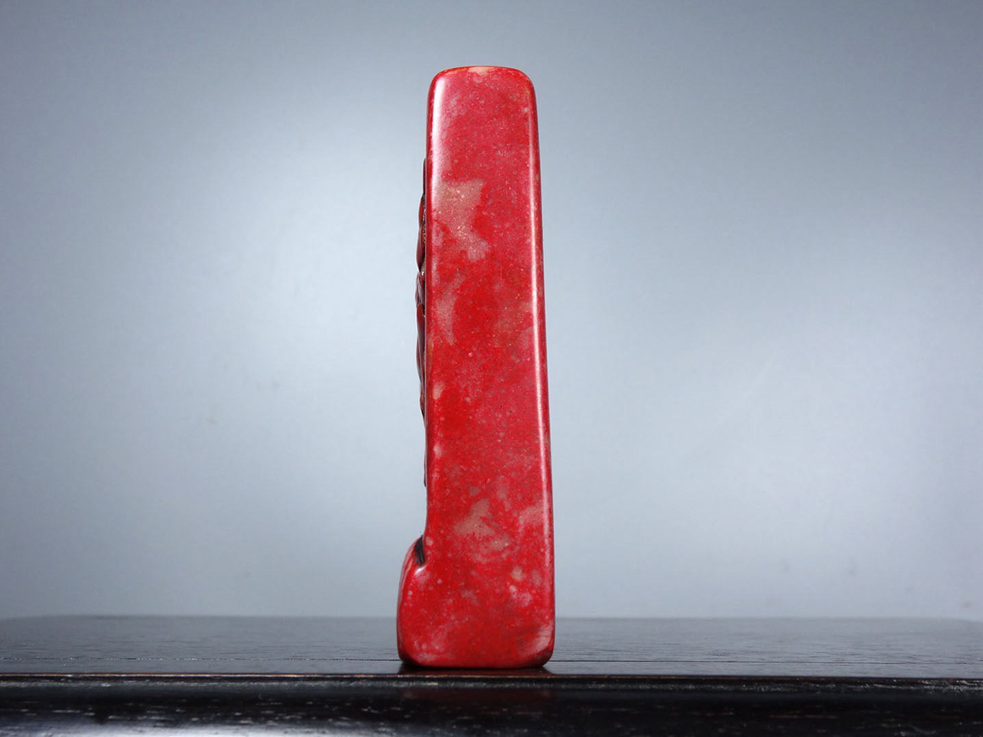 Chinese antique chicken blood stone finely carved Pixiu's seal for attracting wealth and warding off evil spirits