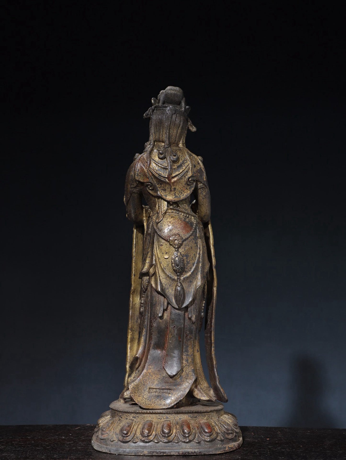 Chinese antique pure copper Guanyin Buddha statue