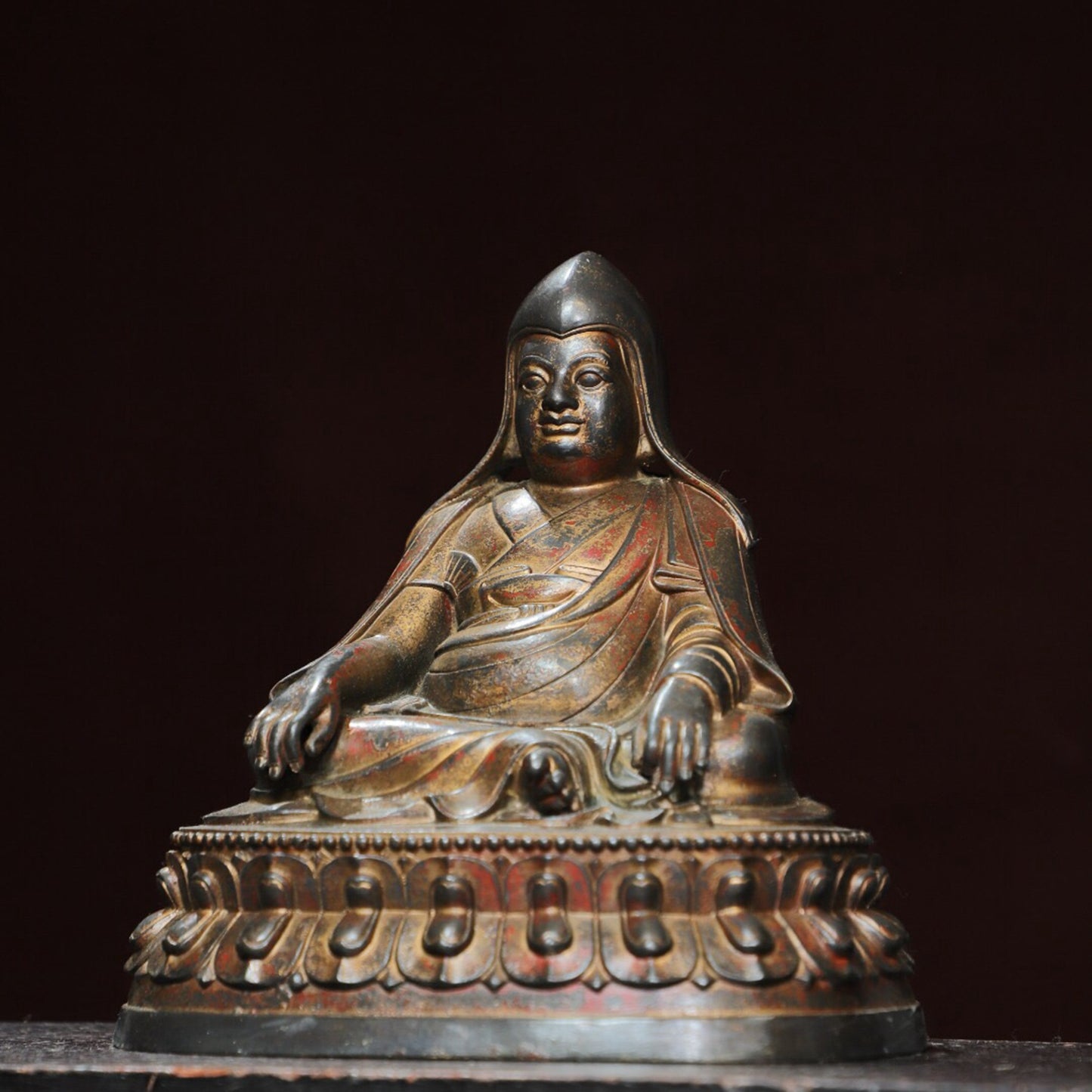 Chinese antique pure copper statue of the master Buddha