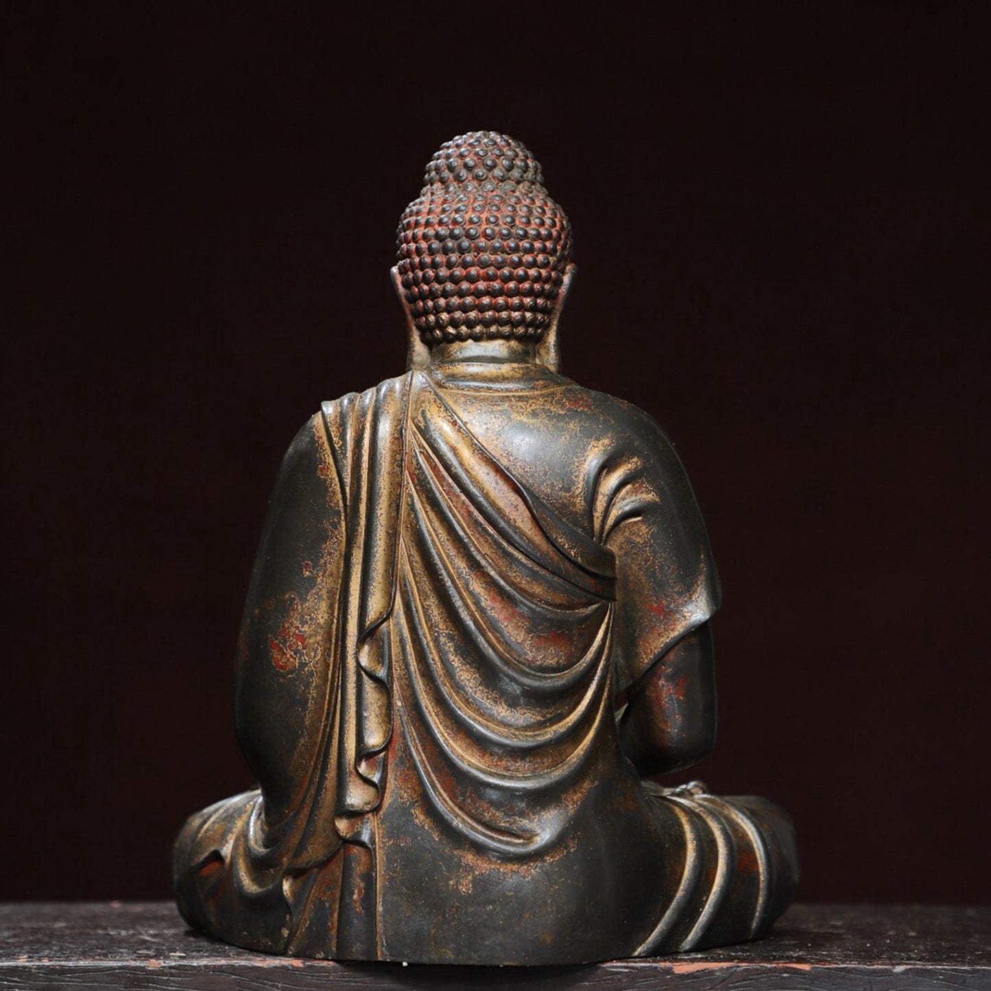 Chinese antique pure copper statue of Shakyamuni