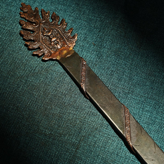 A Chinese antique Xuantie Wenshu sword technique tool