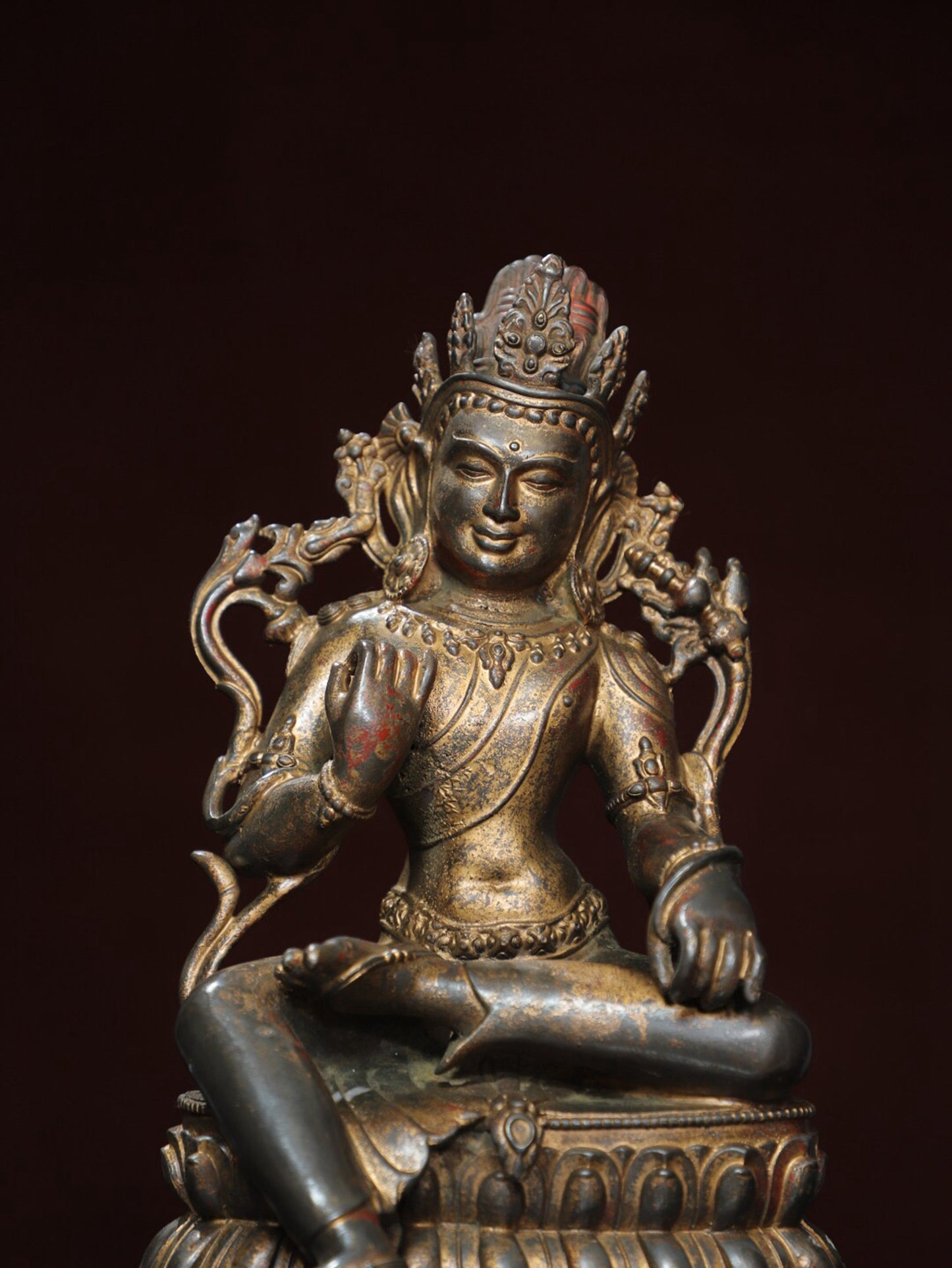 Chinese antique pure copper Buddha statue