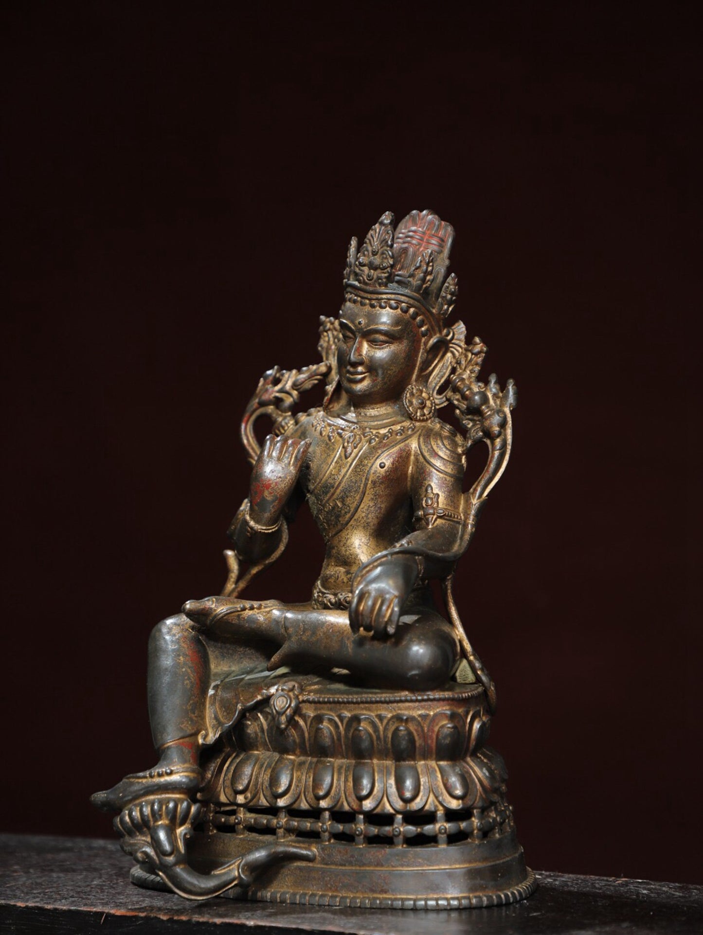 Chinese antique pure copper Buddha statue