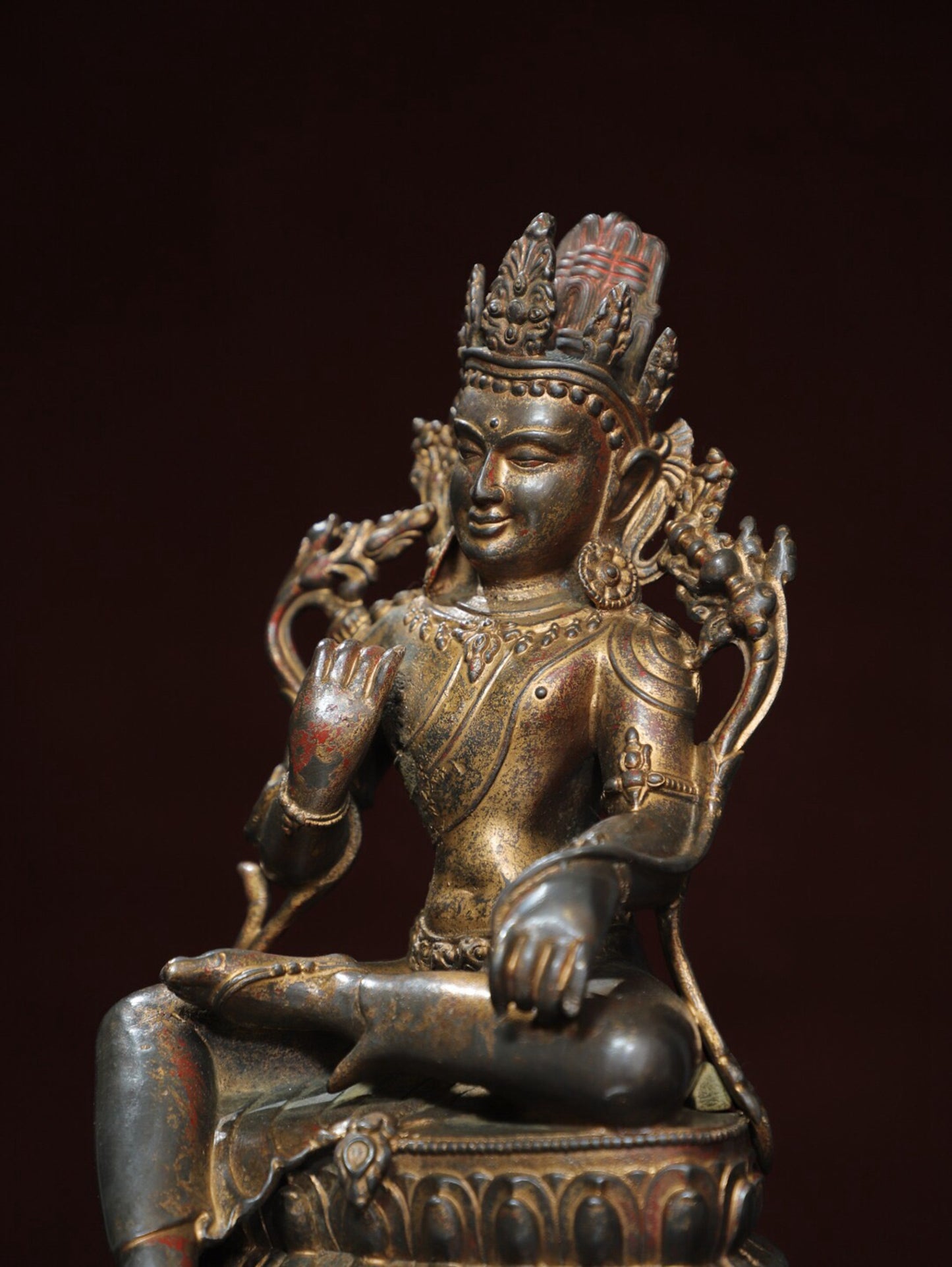 Chinese antique pure copper Buddha statue