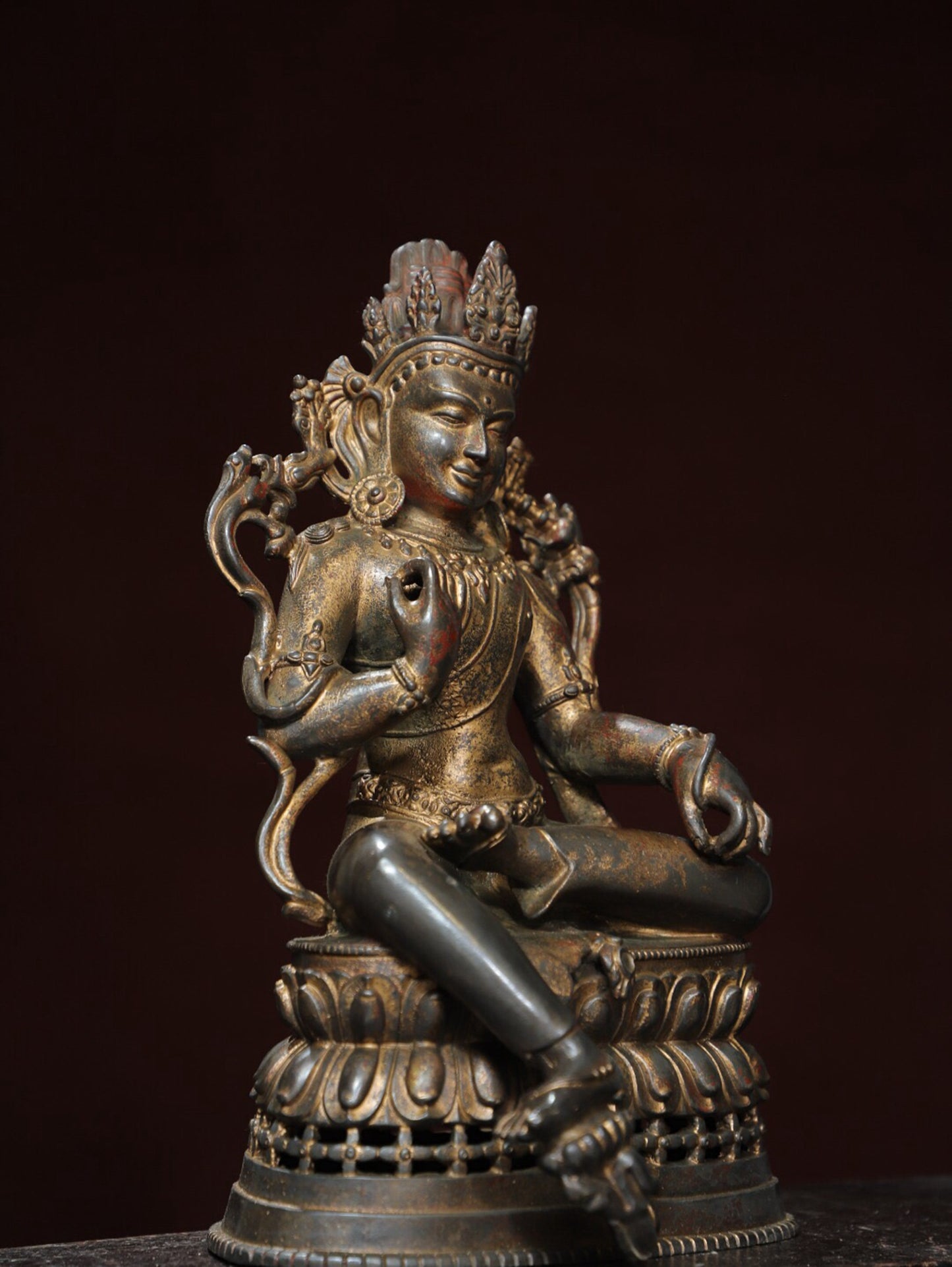 Chinese antique pure copper Buddha statue
