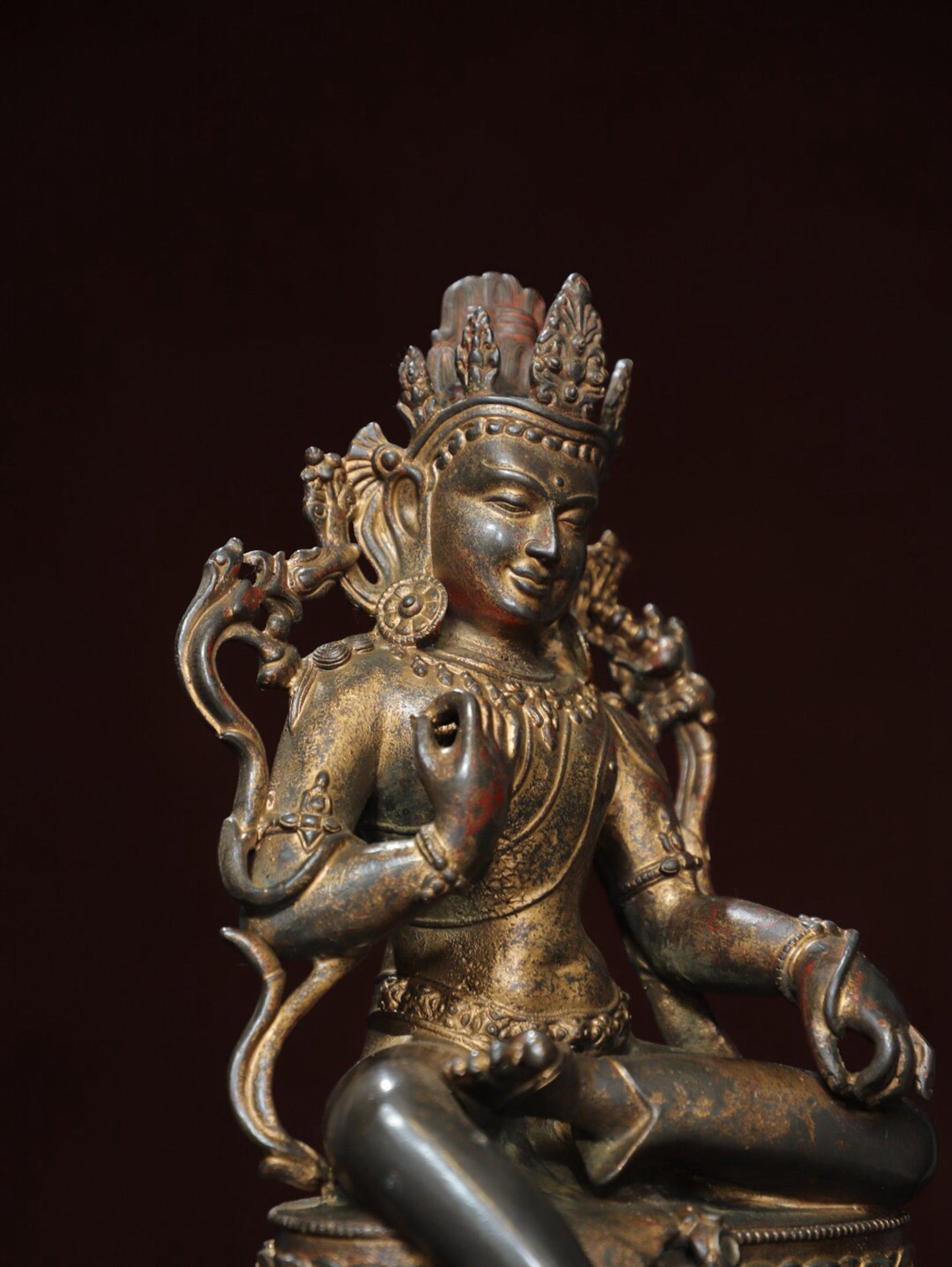 Chinese antique pure copper Buddha statue