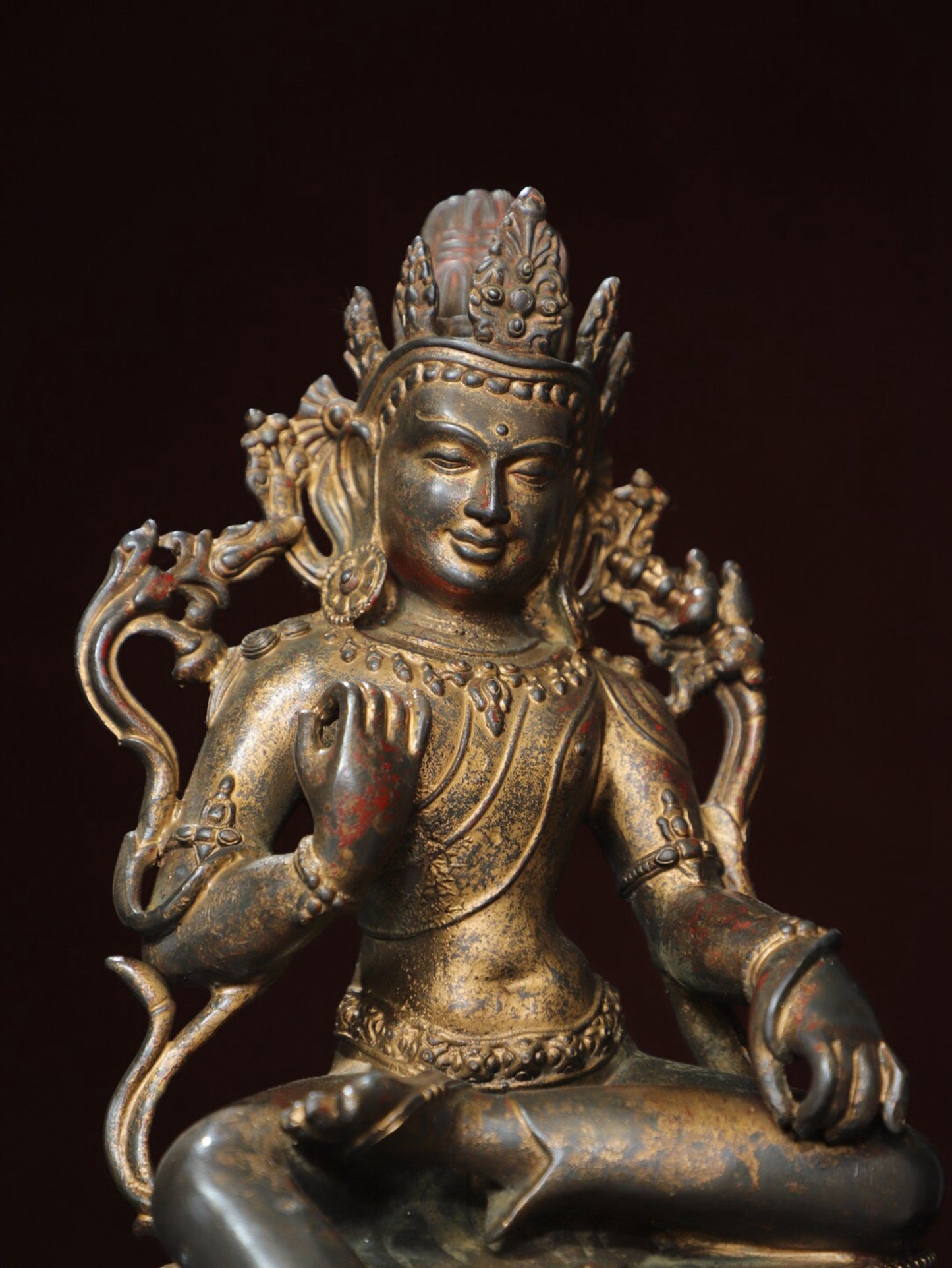 Chinese antique pure copper Buddha statue