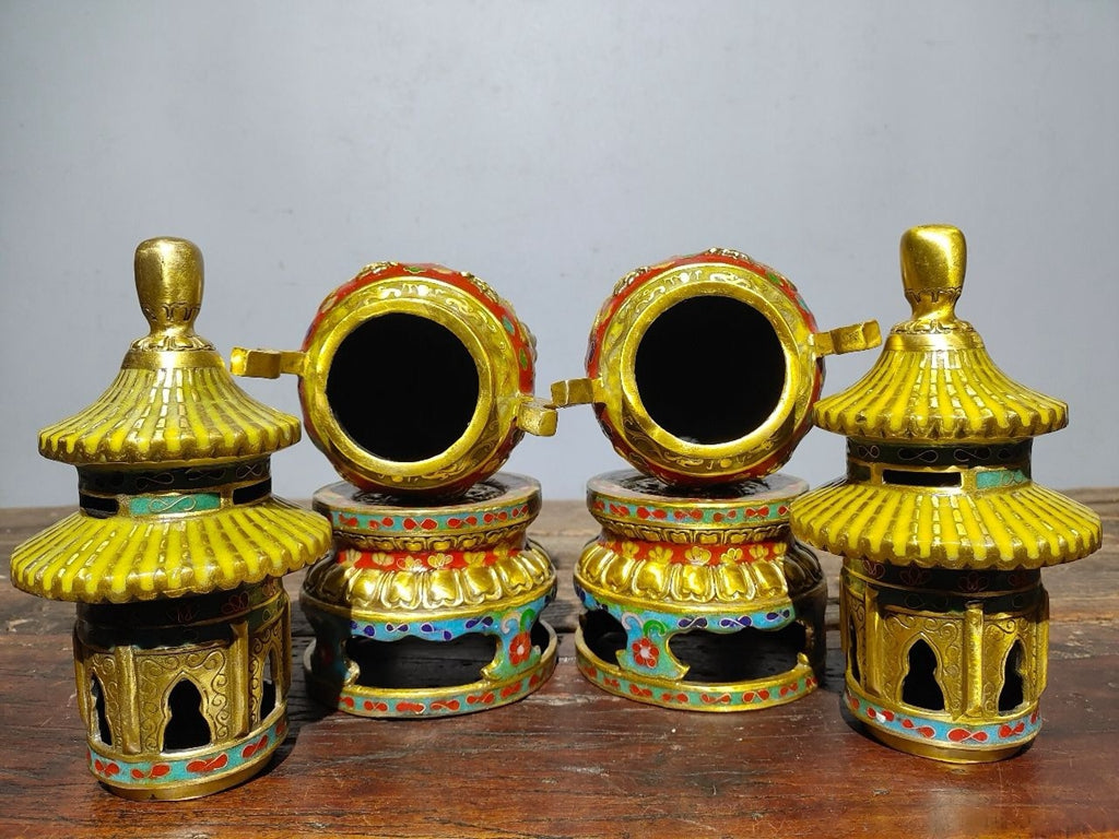 Pure copper cloisonn é three body tower furnace