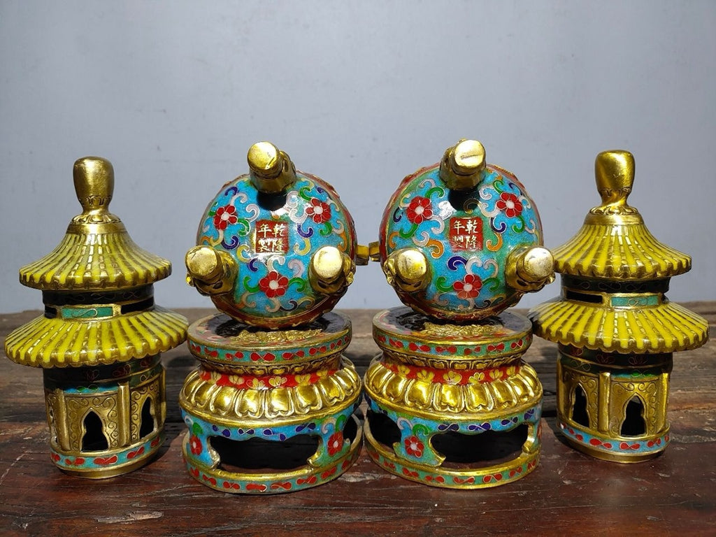 Pure copper cloisonn é three body tower furnace