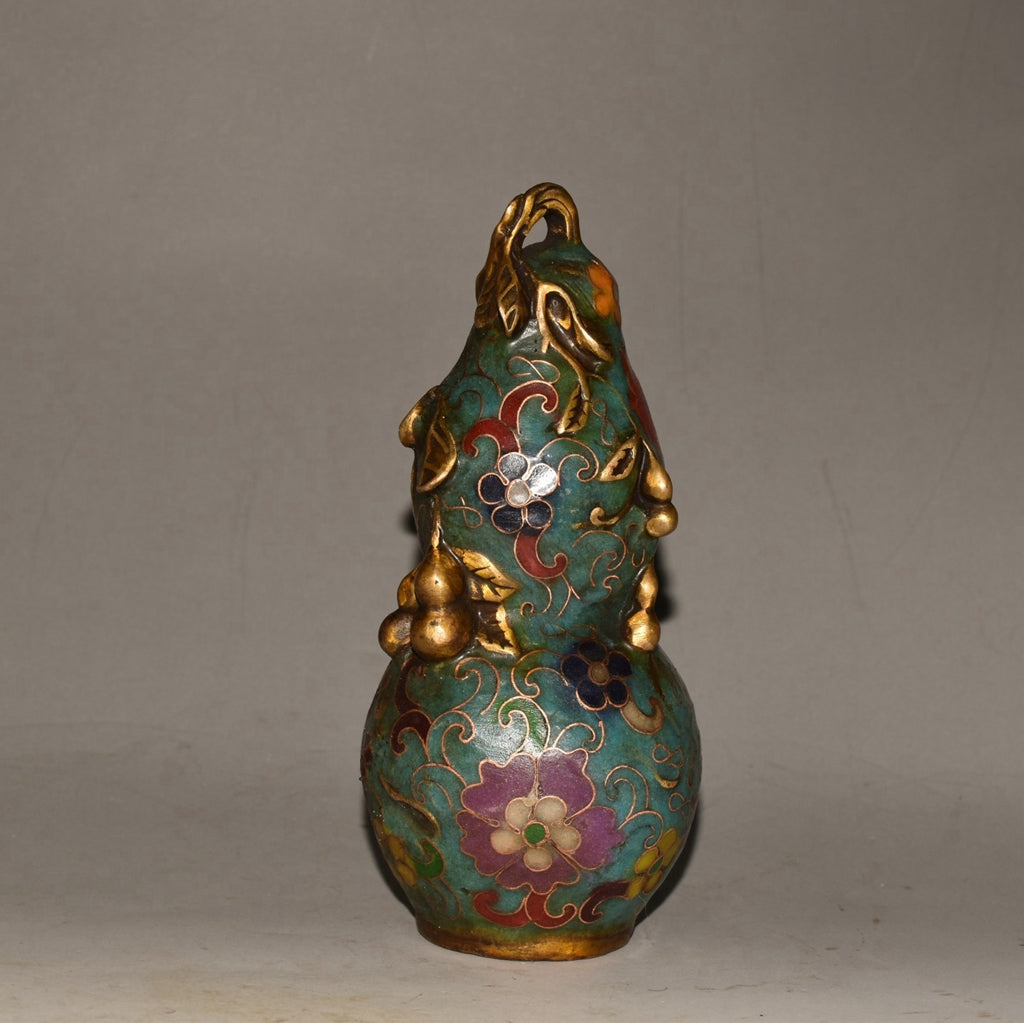 Pure copper cloisonn é twisted silk auspicious beast gourd ornament