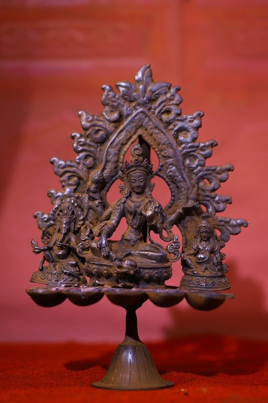 Chinese antique pure copper statue of Tara Buddha