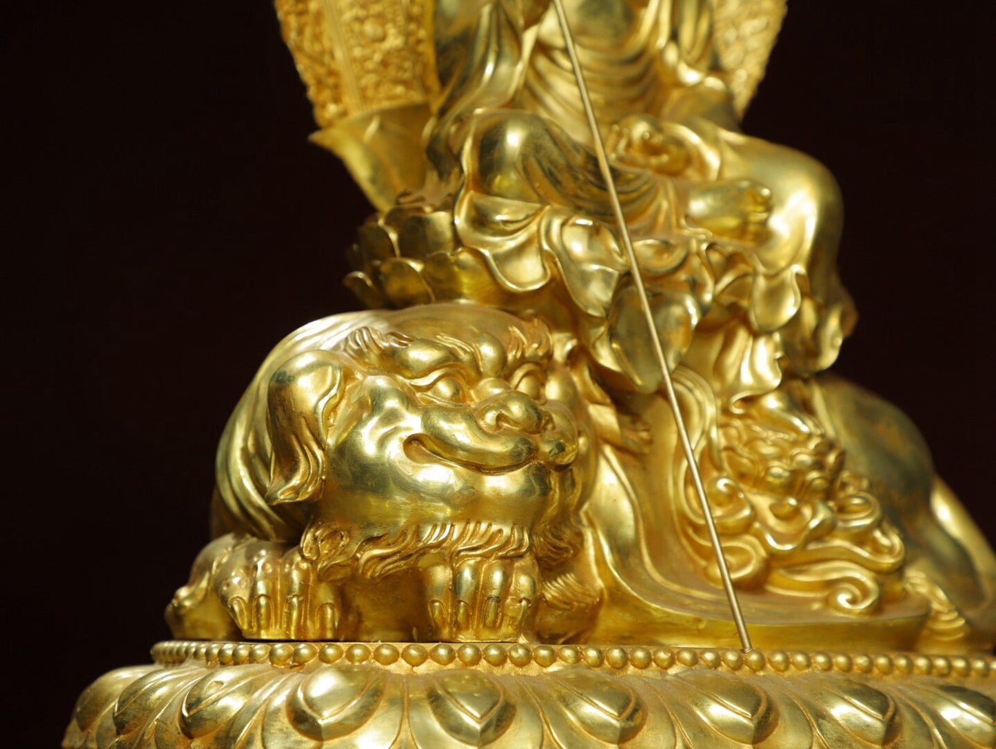 Chinese antique pure copper [Ksitigarbha King] Buddha statue