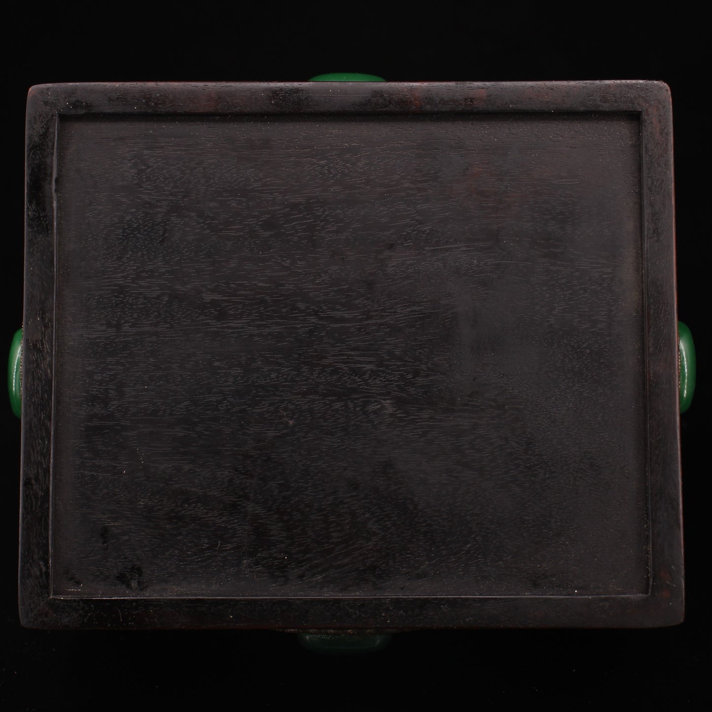 Chinese antique ebony inlaid old jade gemstone box