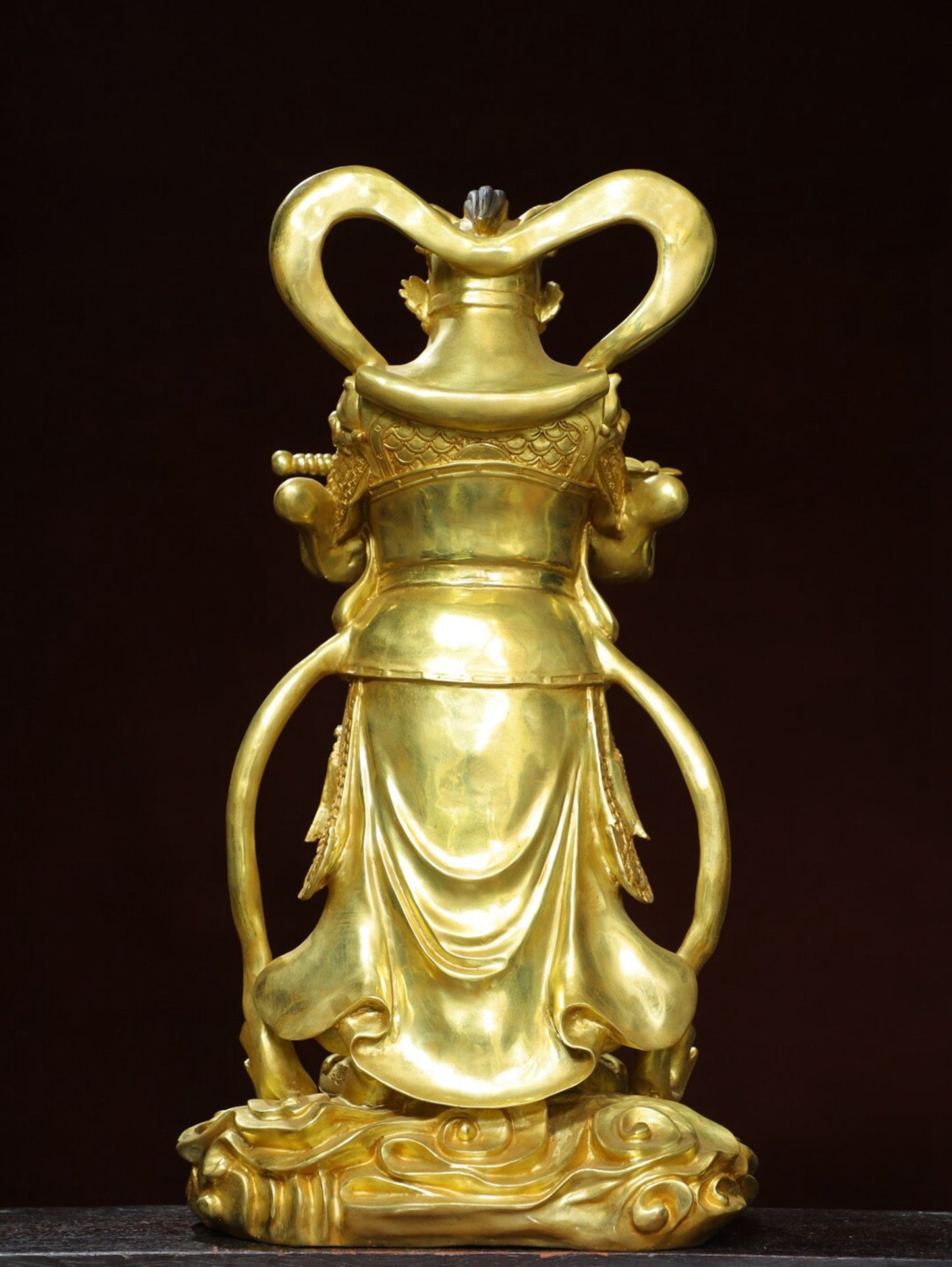 Chinese antique pure copper [Weituo] statue