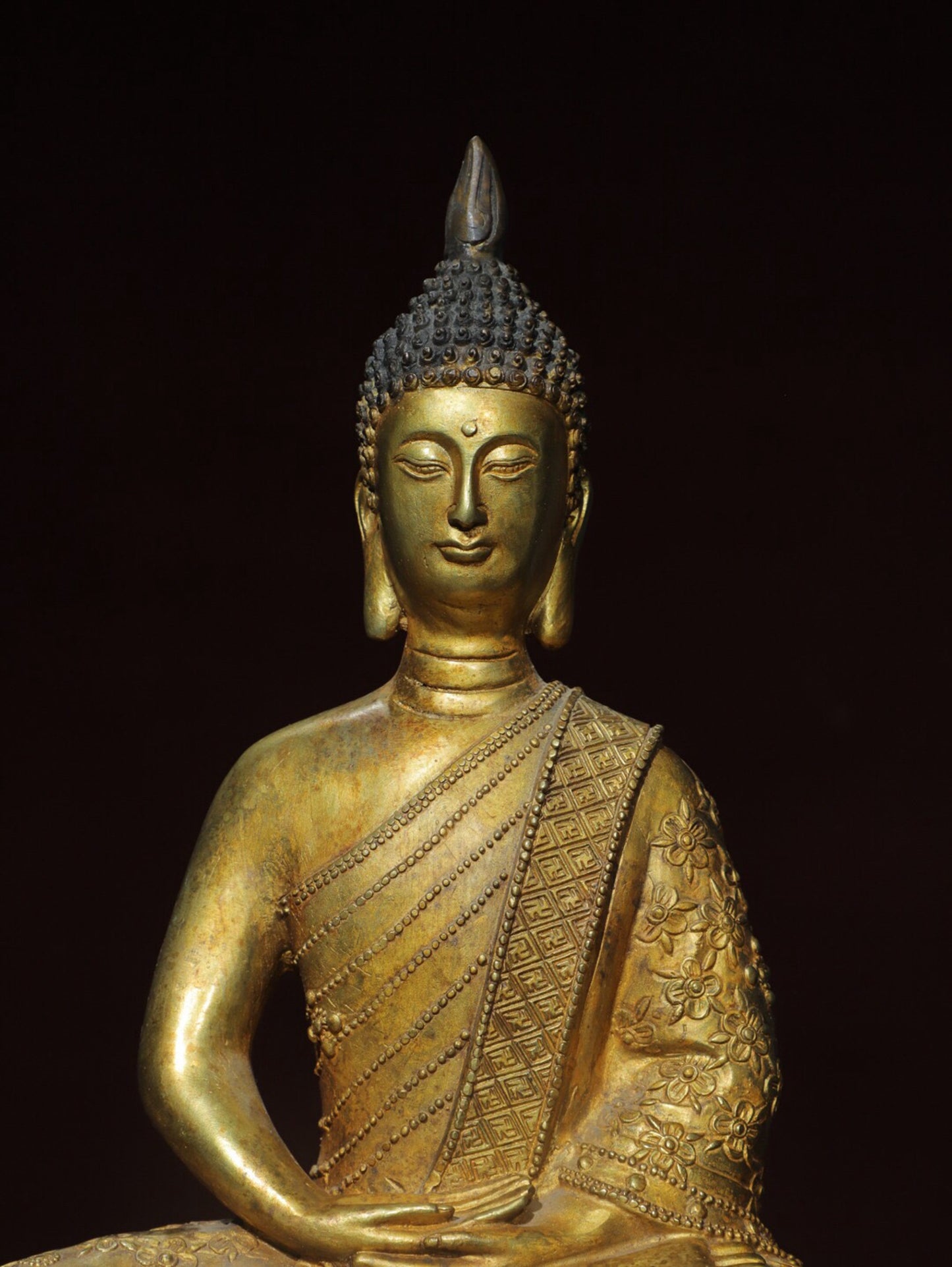 Chinese antique pure copper Buddha statue