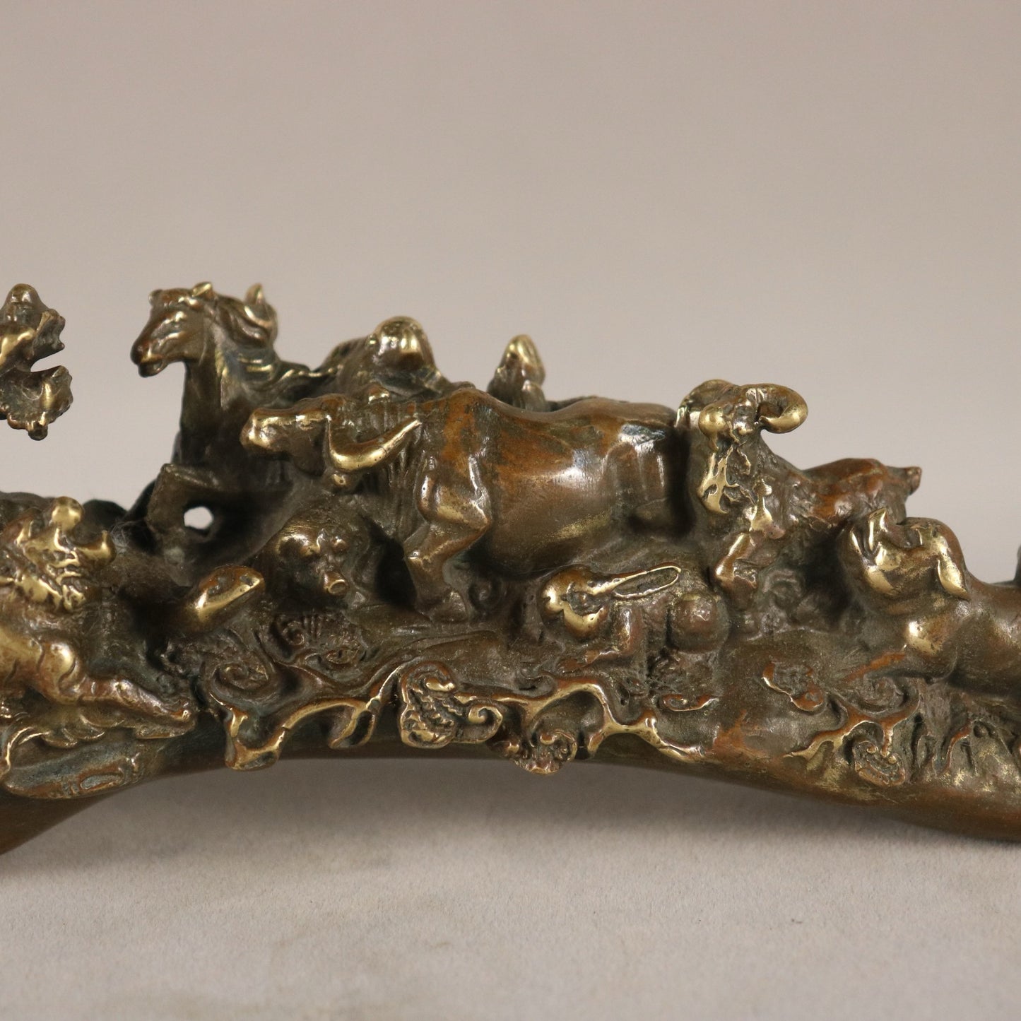 Chinese antique pure copper zodiac sign Ruyi