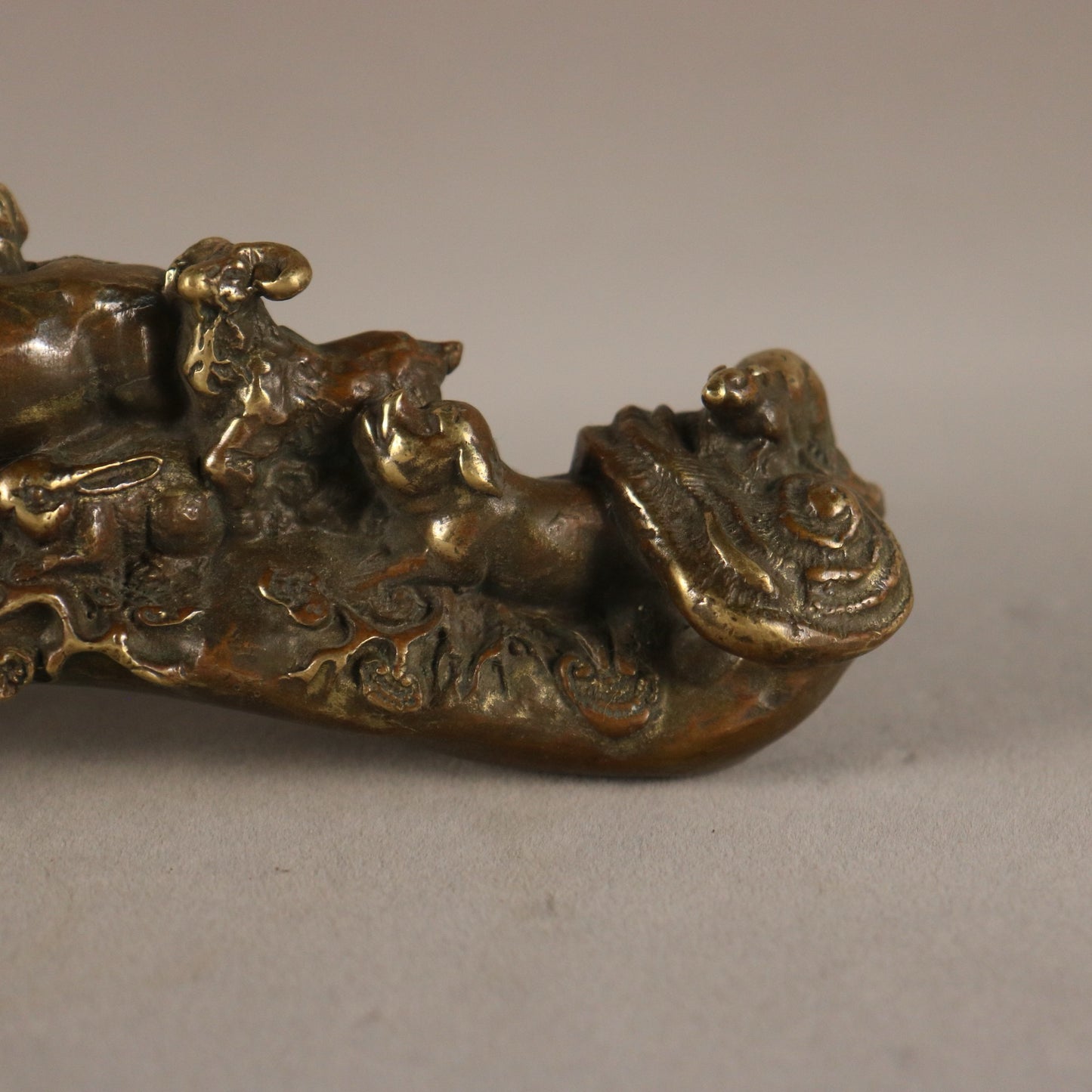 Chinese antique pure copper zodiac sign Ruyi