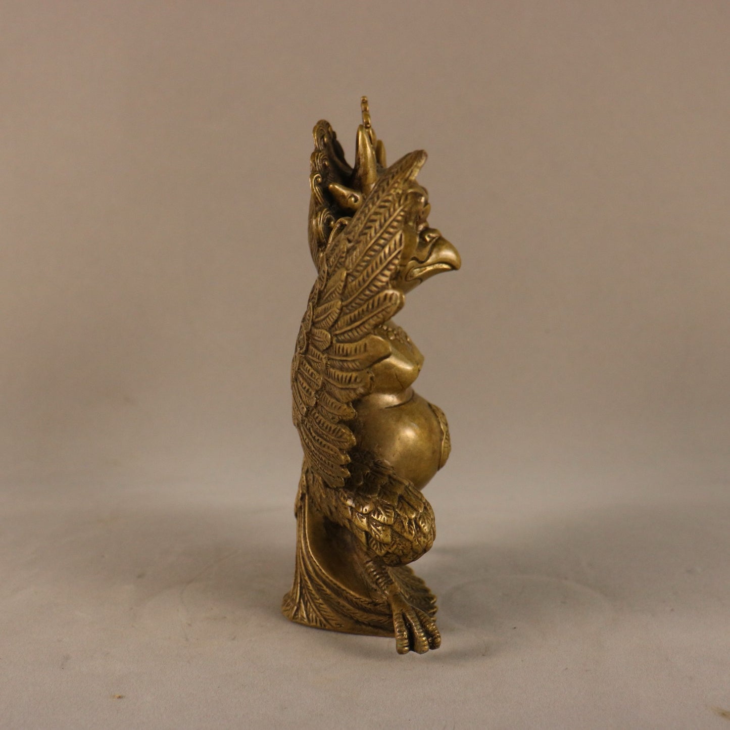 Chinese Antique Pure Copper Dapeng Spreading Wings Bird