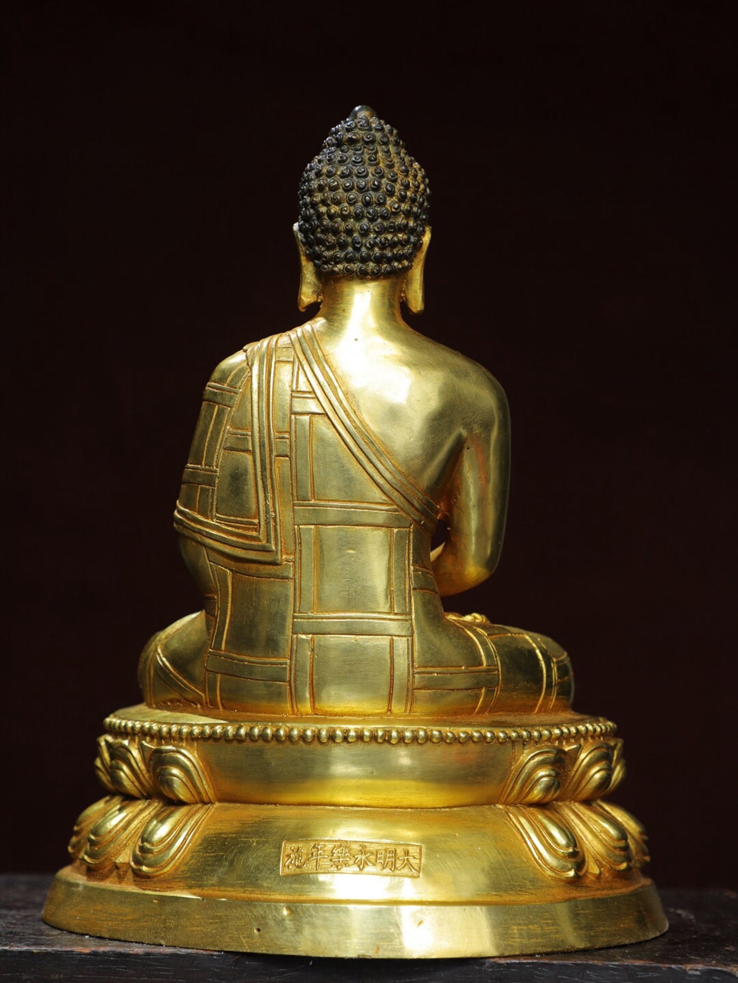 Chinese antique pure copper statue of Shakyamuni Buddha