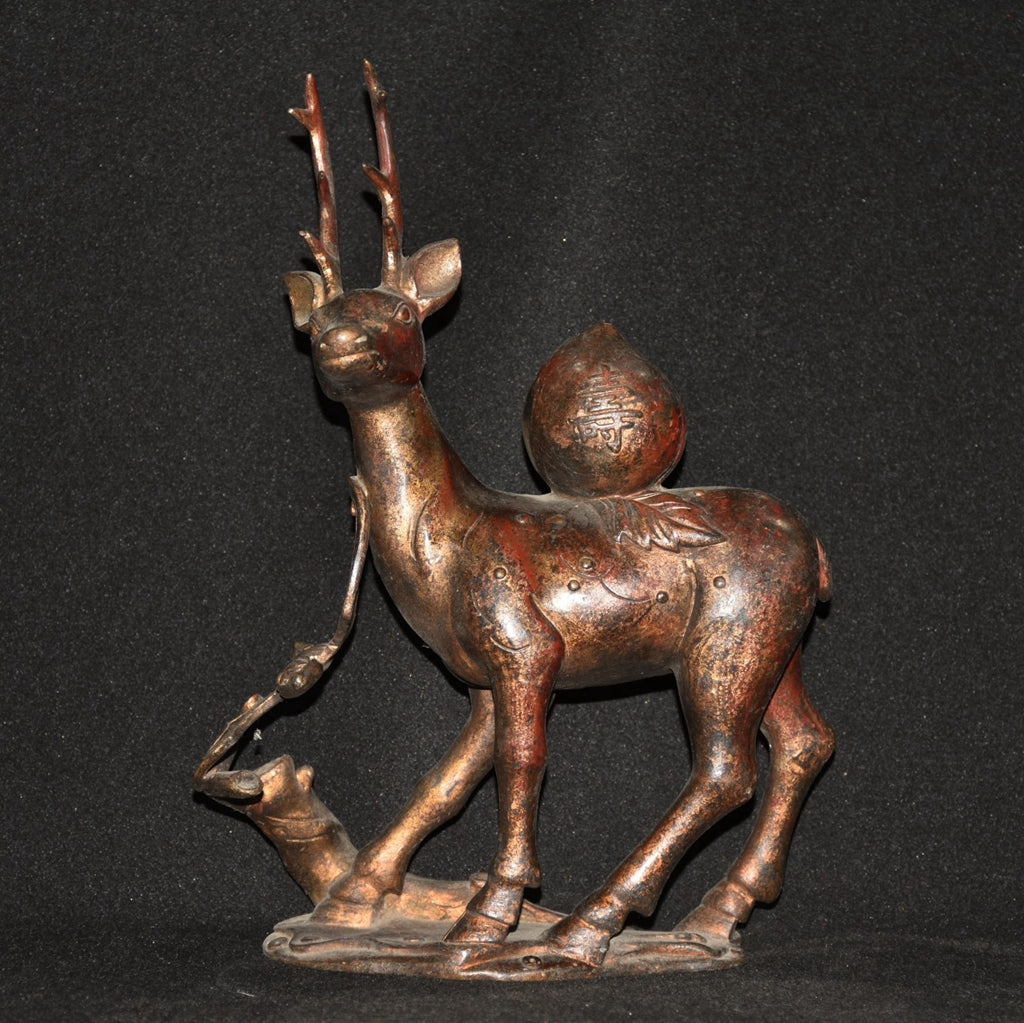 Pure copper imitation purple copper red rust sika deer ornaments