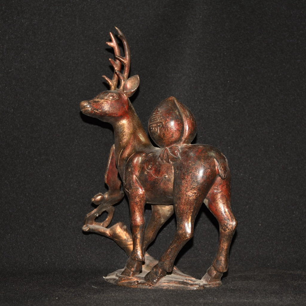 Pure copper imitation purple copper red rust sika deer ornaments