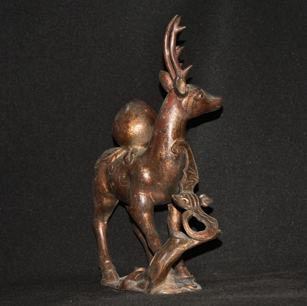 Pure copper imitation purple copper red rust sika deer ornaments
